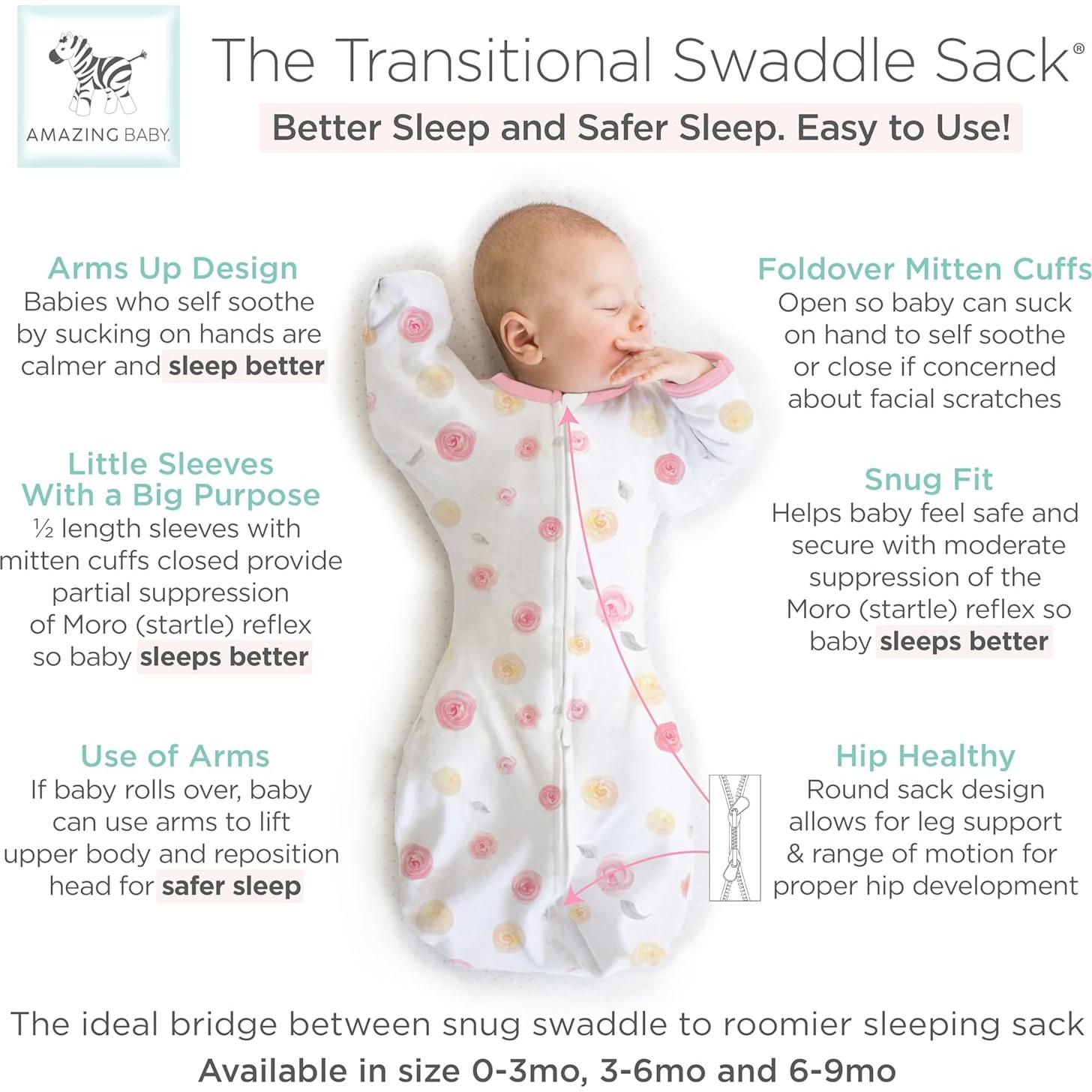 Saco de Envoltura Transicional Bebé Asombroso 0-3 Meses