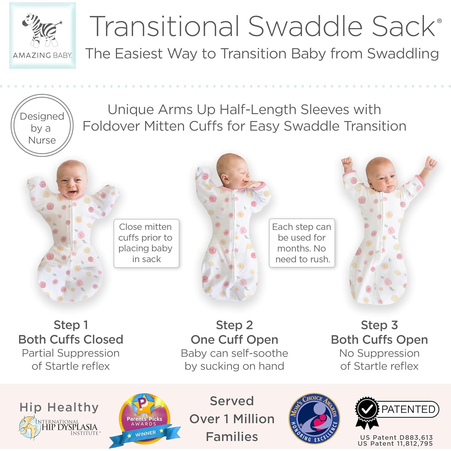 Saco de Envoltura Transicional Bebé Asombroso 0-3 Meses