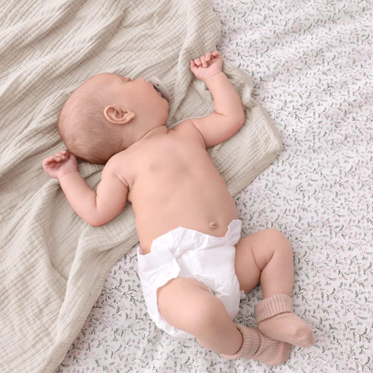 Manta de Muselina Lulumoon 119x119 cm Algodón Marfil