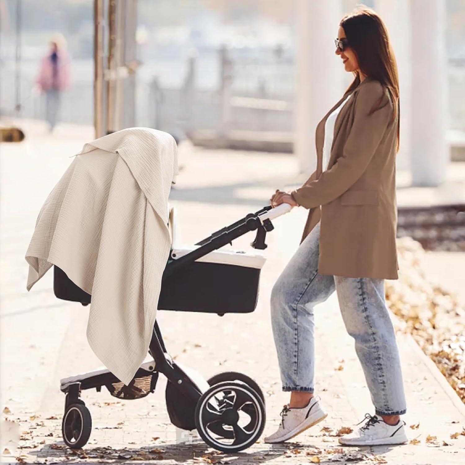 Manta de Muselina Susurration 100% Algodón Verde Claro 2Pack