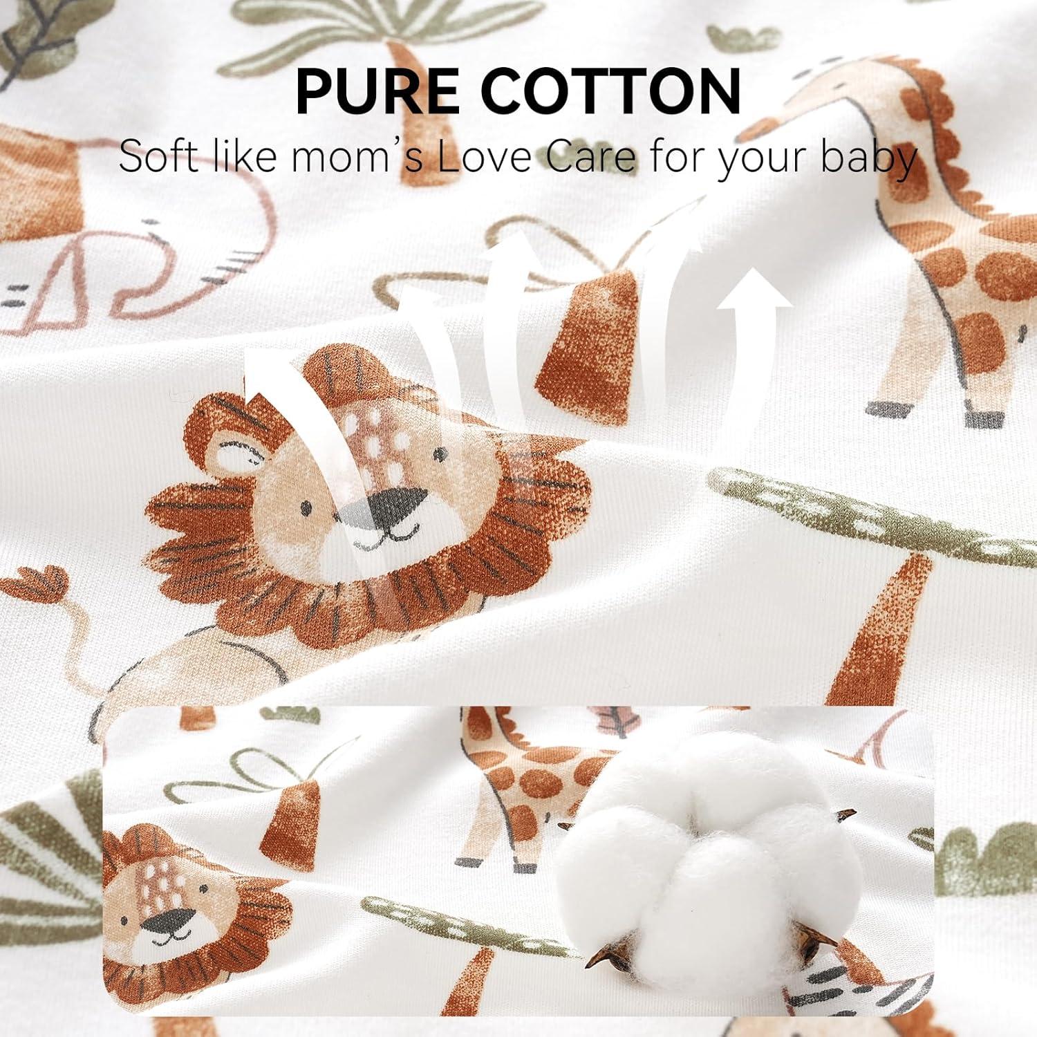 Saco de Sueño para Bebé 0-6 Meses Algodón 0.5 Tog 2 Piezas