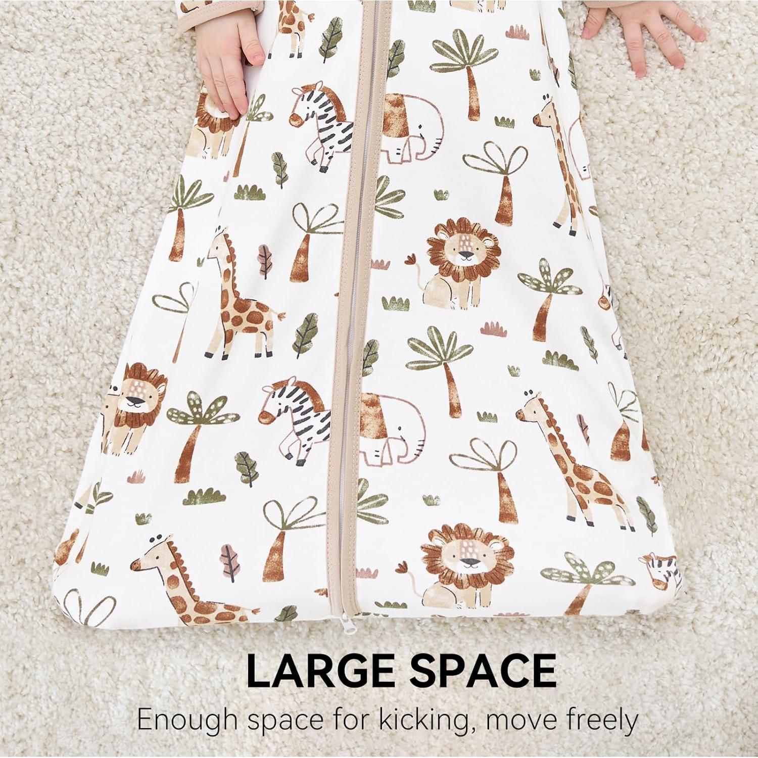 Saco de Sueño para Bebé 0-6 Meses Algodón 0.5 Tog 2 Piezas