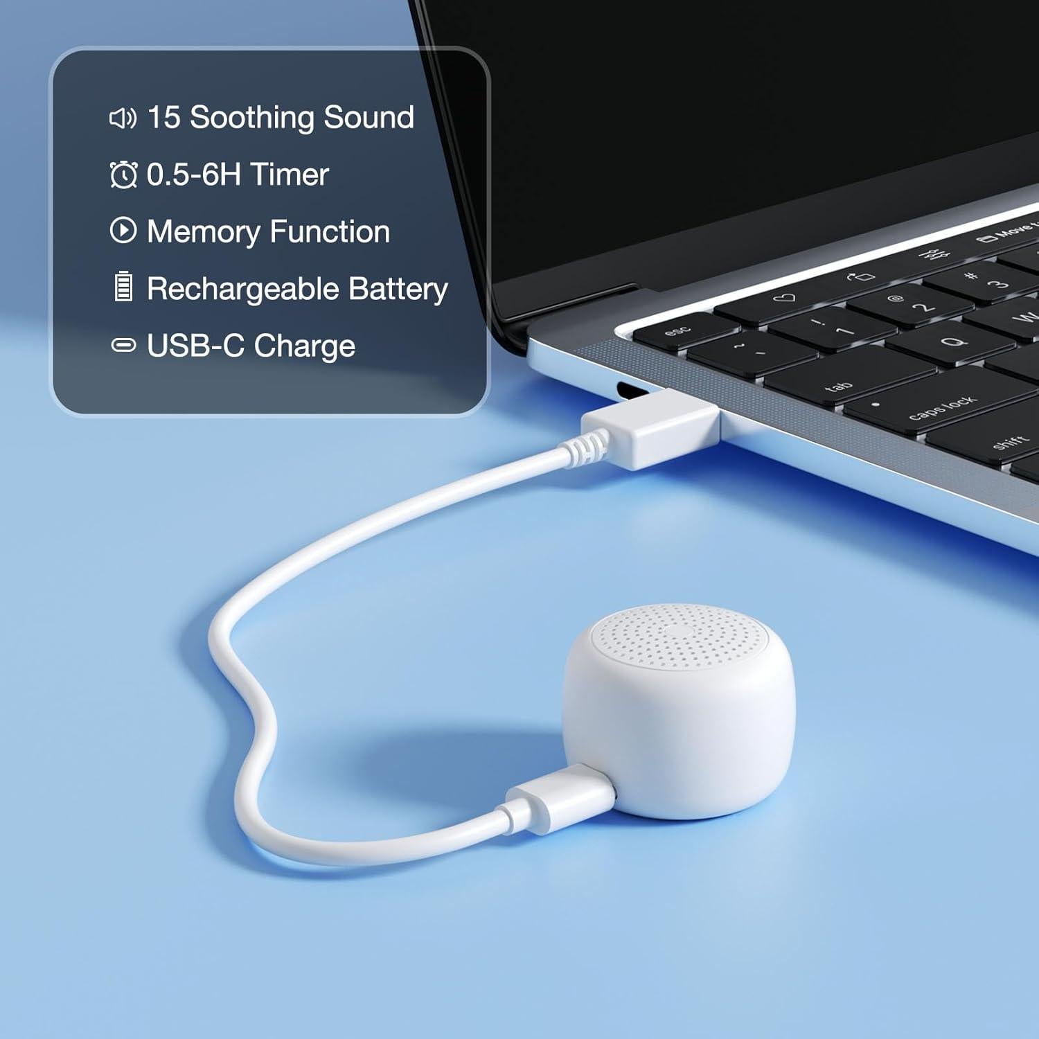 Máquina de Sonido Blanco Portátil SMILEBOP BTS0011A 15 Sonidos