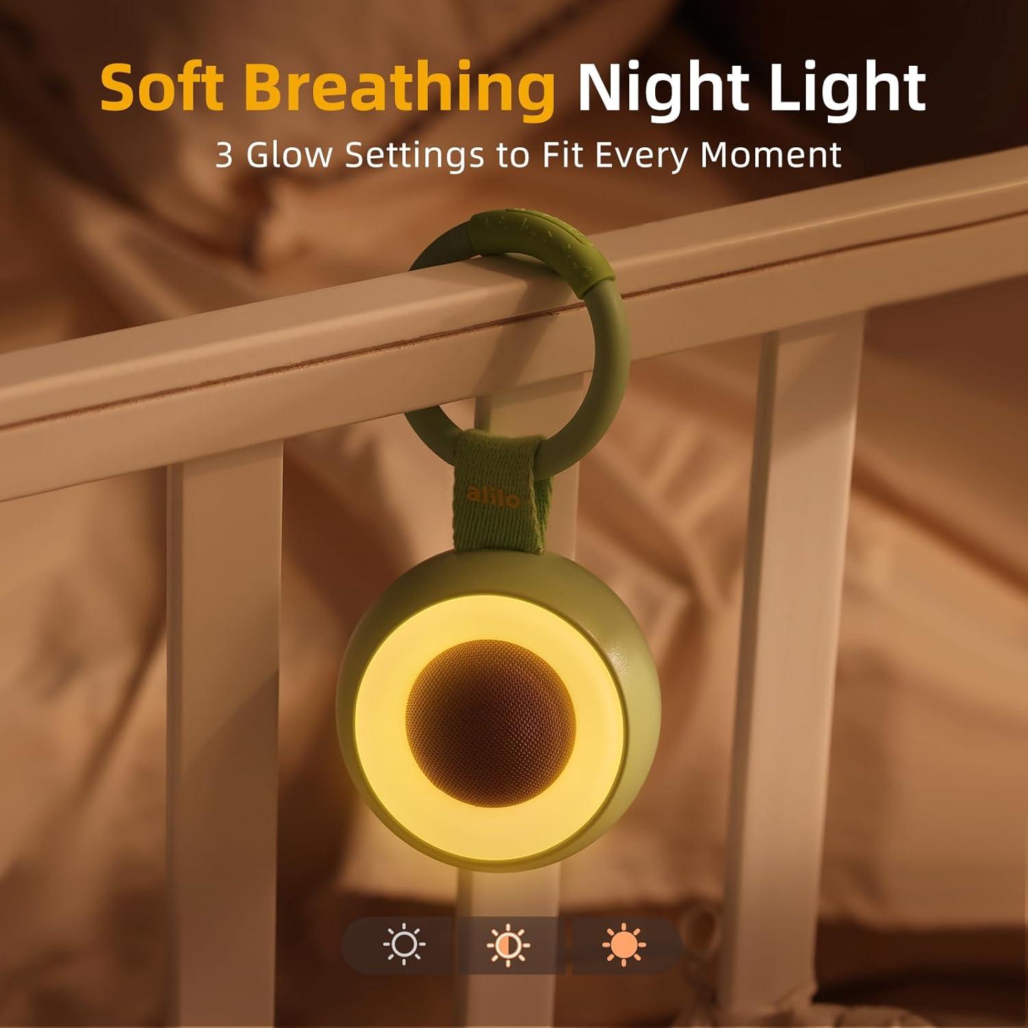 Máquina de Sonido Portátil Alilo Aguacate 30 Sonidos Luz Nocturna