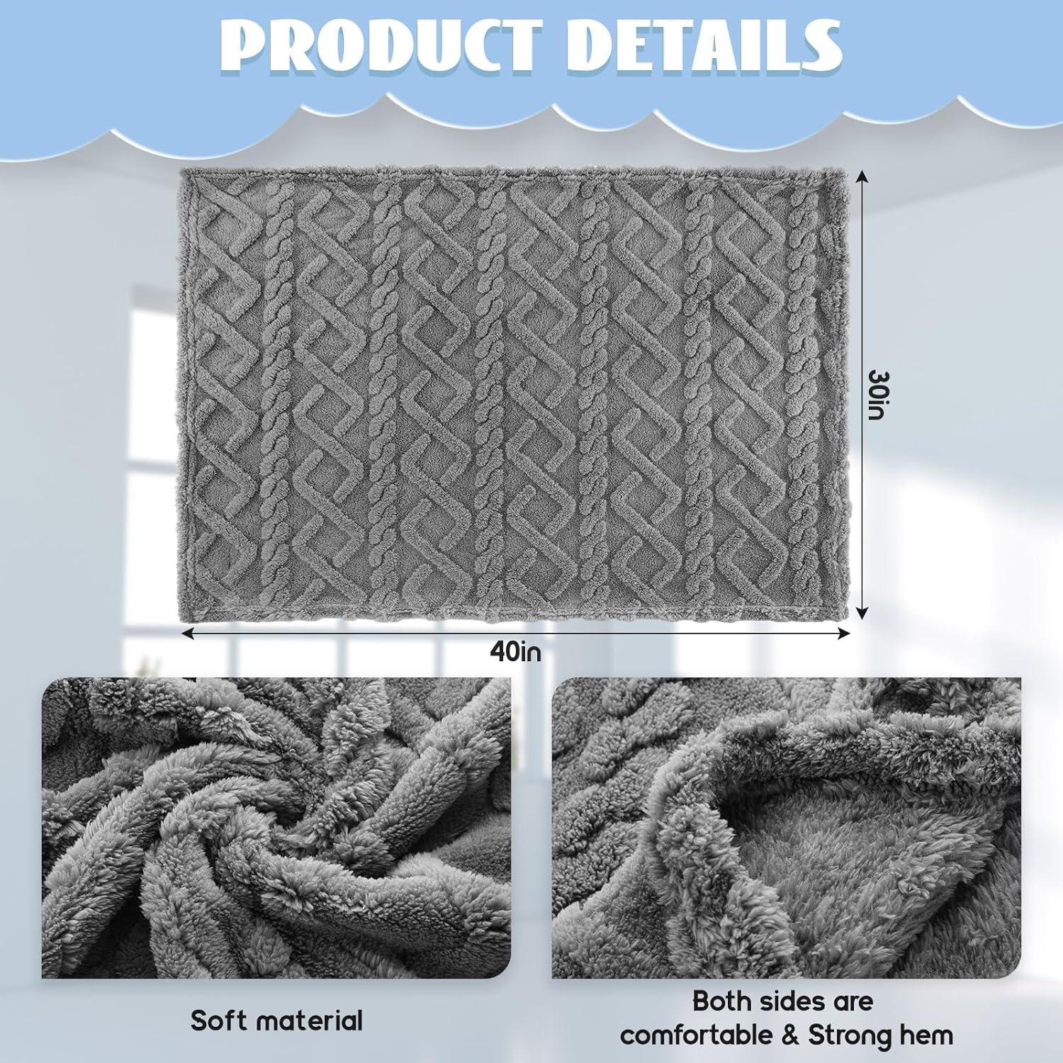 4 Mantas de Forro Polar VitalCozy 76x102 cm Azul para Bebés