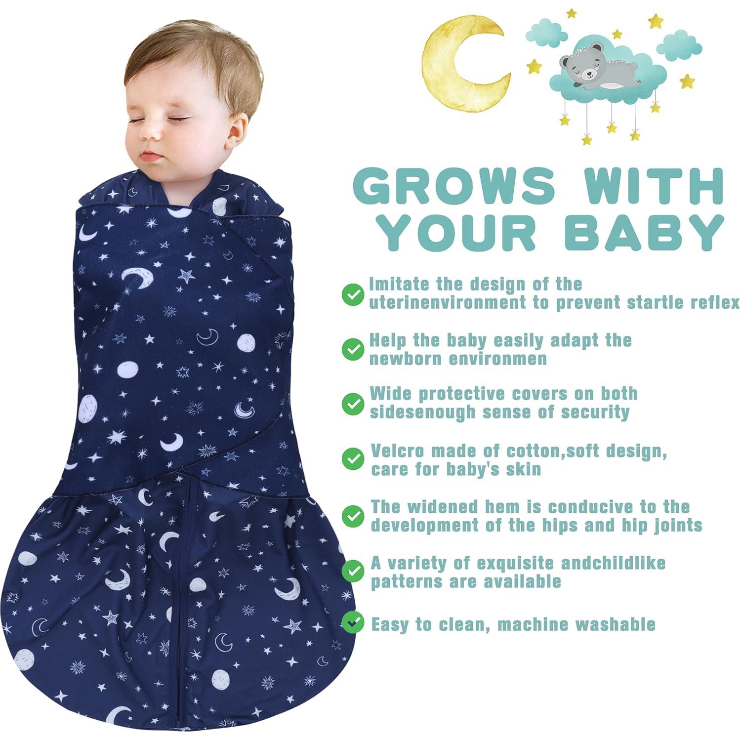 Saco de Sueño para Bebés 3-6 Meses Cielo Estrellado 100% Algodón