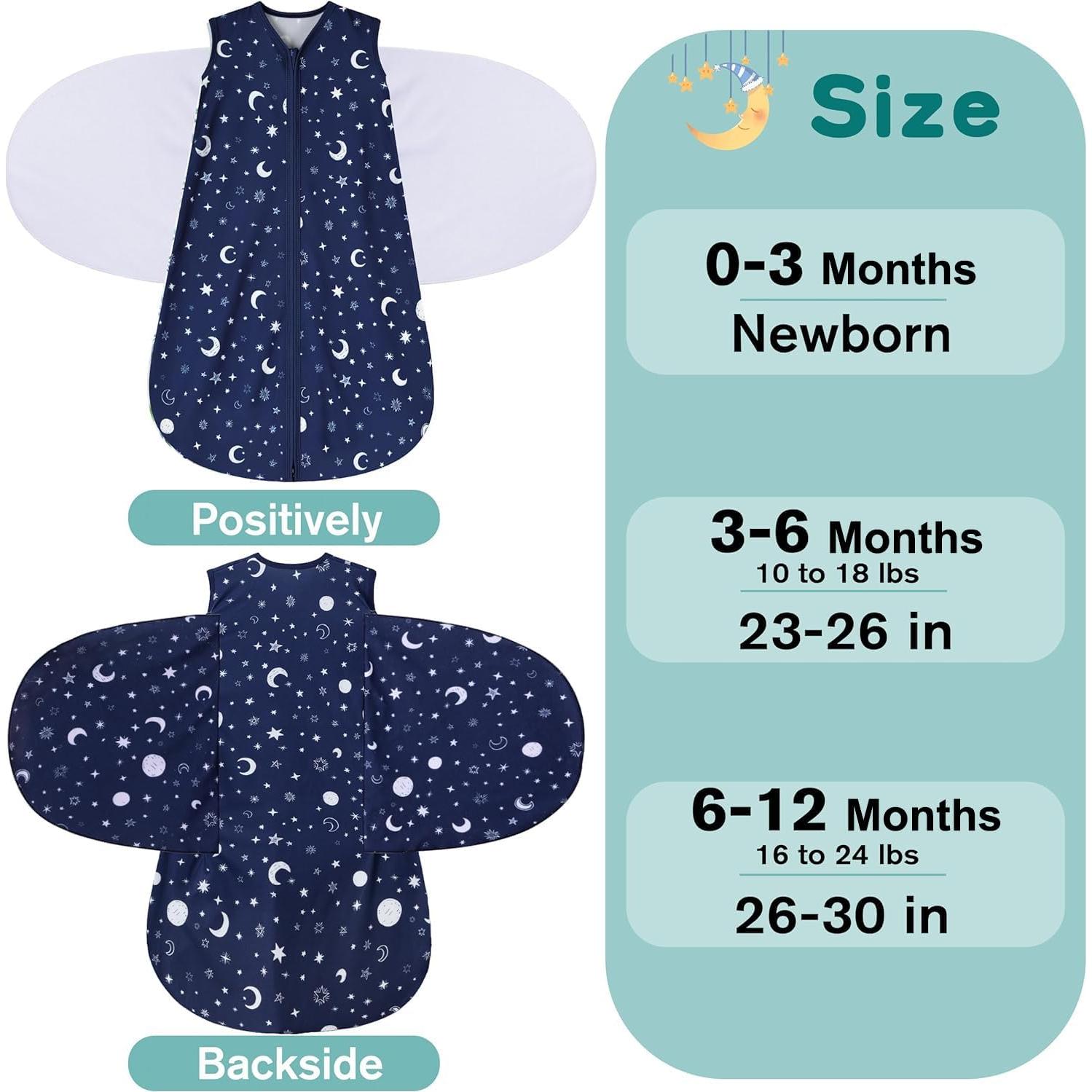 Saco de Sueño para Bebés 3-6 Meses Cielo Estrellado 100% Algodón