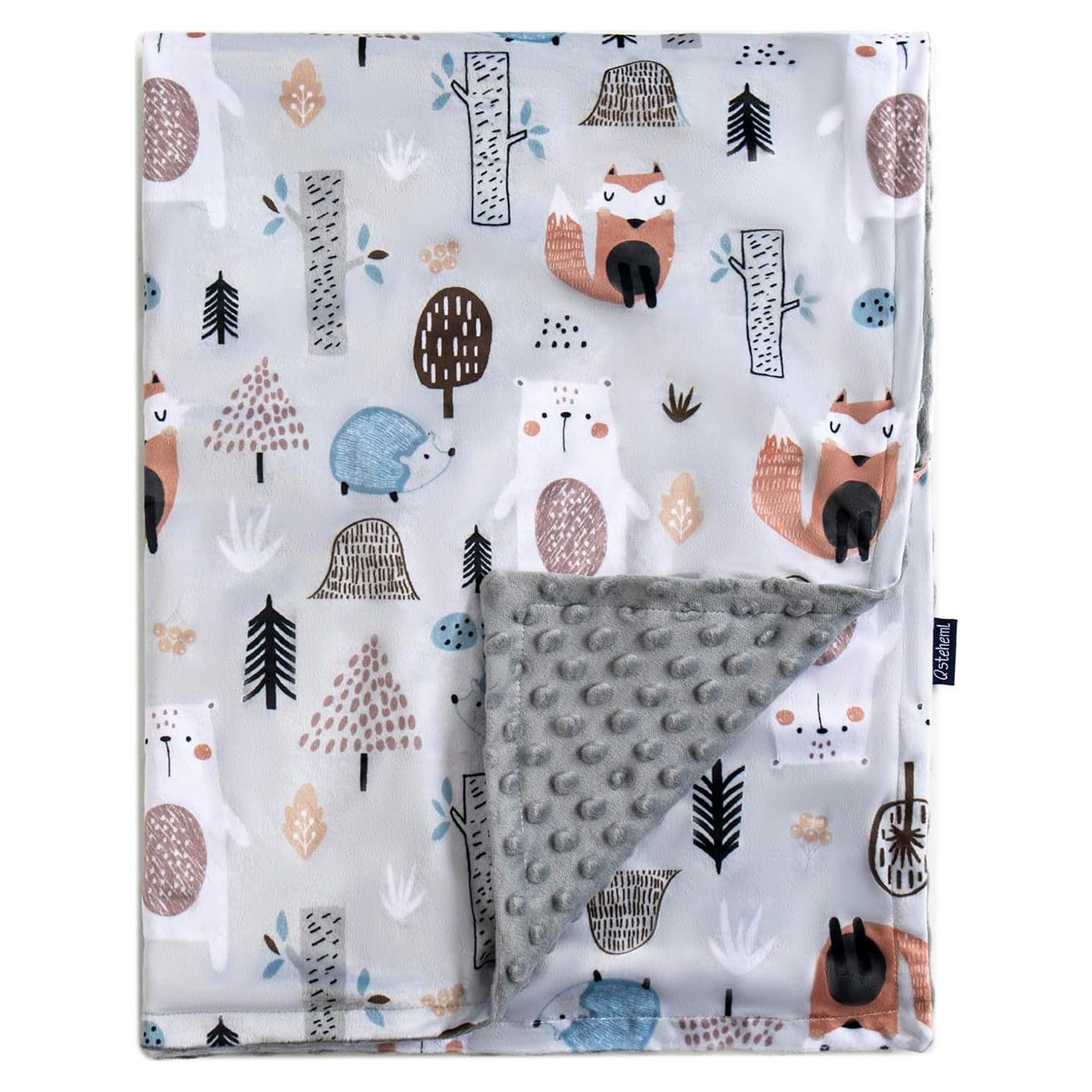 Manta para Bebés QSTEHEML Zorro 76x102cm Suave y Lavable