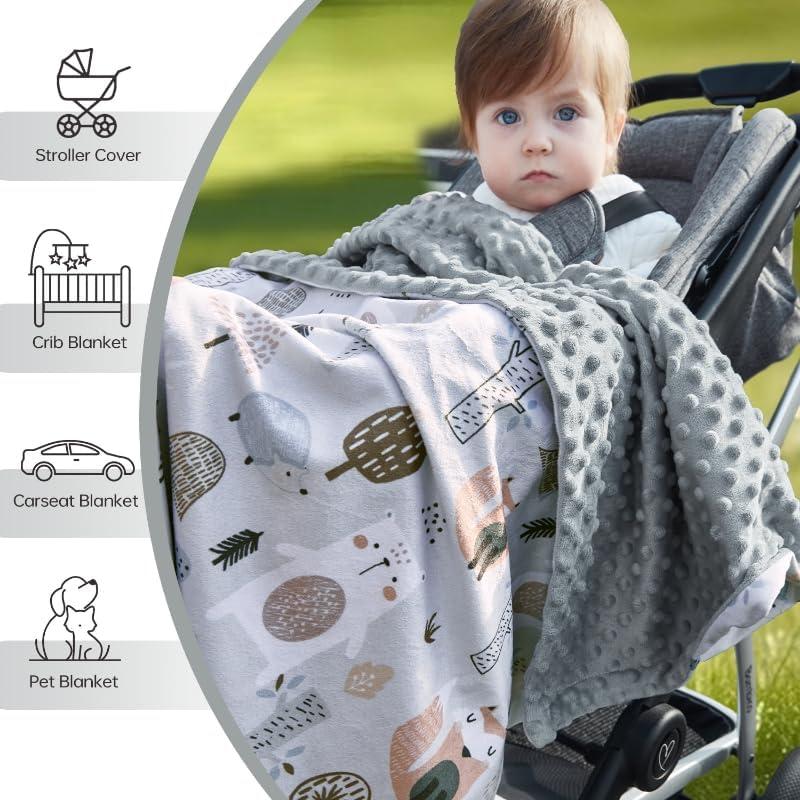 Manta para Bebés QSTEHEML Zorro 76x102cm Suave y Lavable