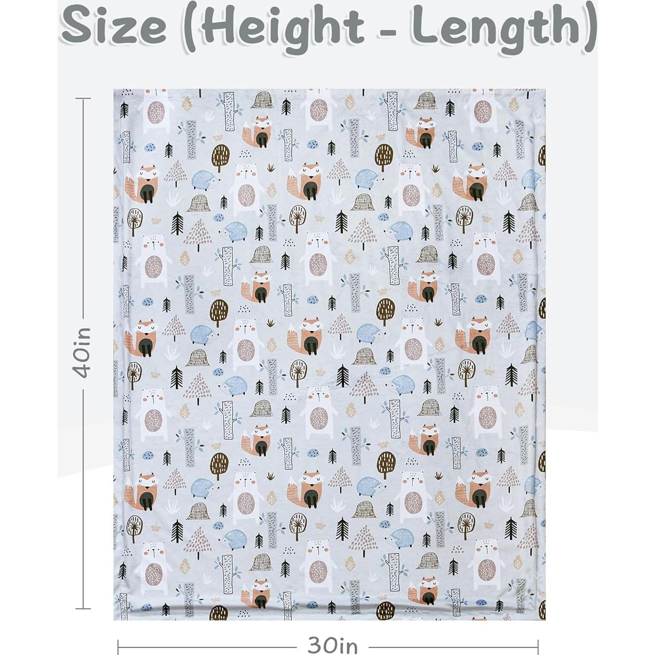 Manta para Bebés QSTEHEML Zorro 76x102cm Suave y Lavable