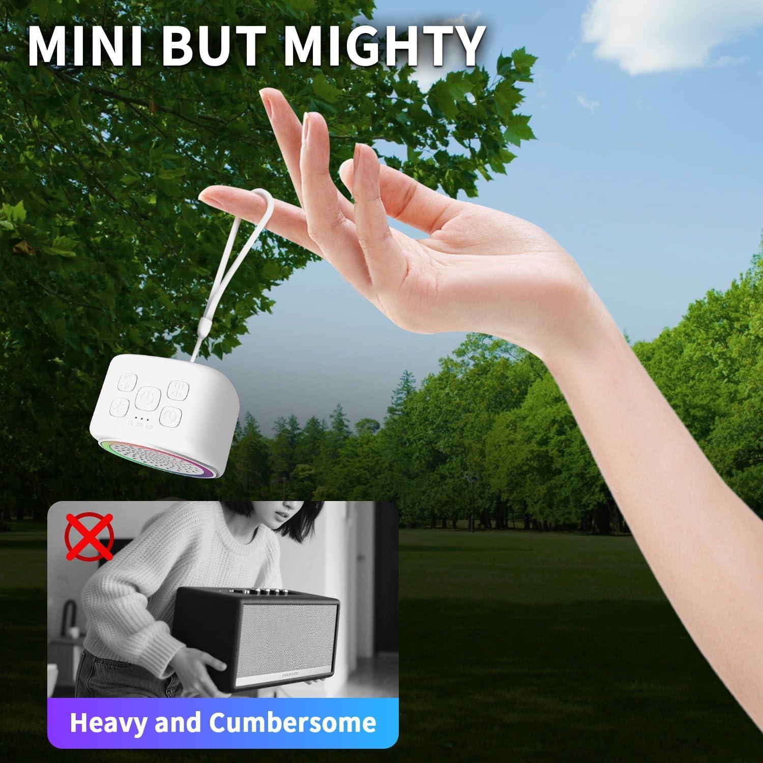 Máquina de Ruido Blanco Portátil Reglowlife - 26 Sonidos, Luz Nocturna