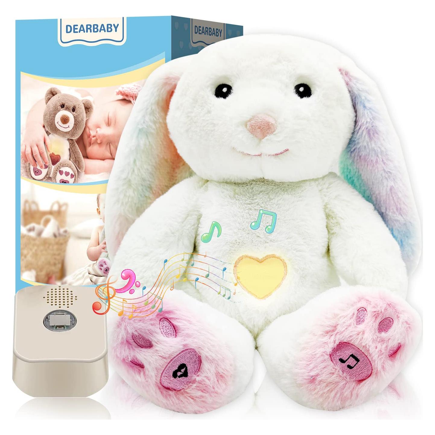 DEARBABY Soporte de Sueño para Bebés Conejo con Sonidos Calmantes