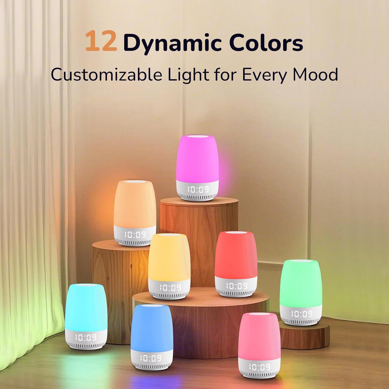 Luz Nocturna VIPDEER con Sonido Blanco y 12 Colores