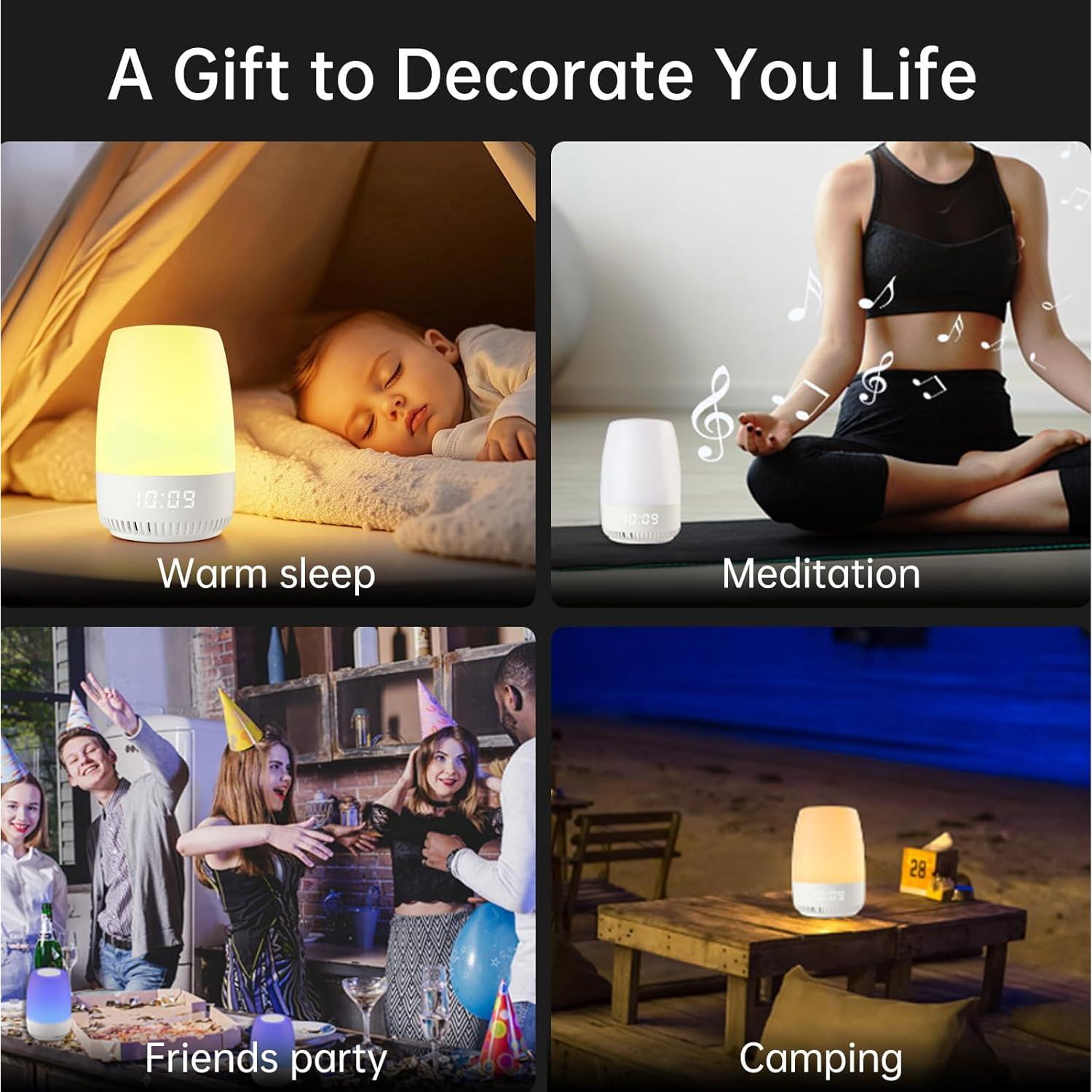 Luz Nocturna VIPDEER con Sonido Blanco y 12 Colores