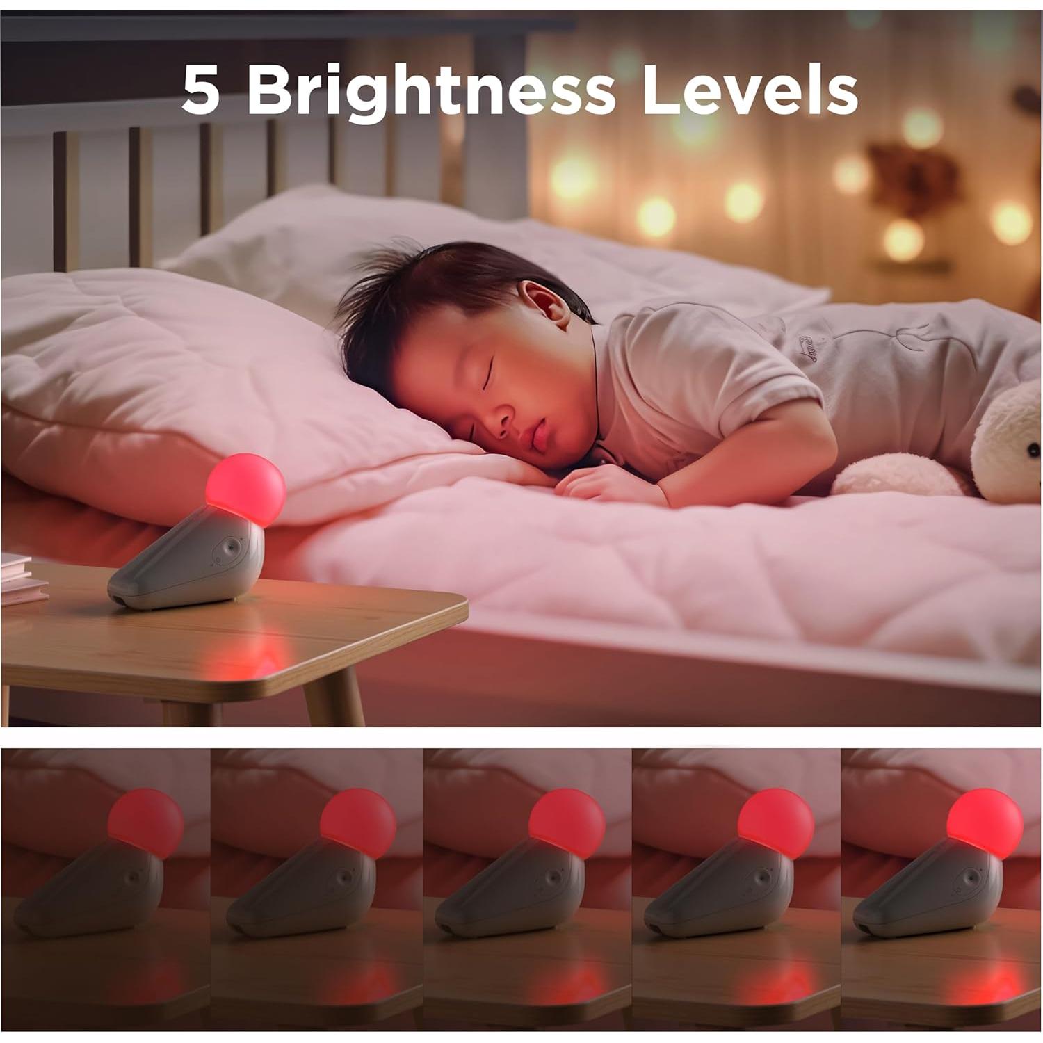 Motorola Nursery S1 | Luz Nocturna y Máquina de Sonido para Bebés | 50 Horas Batería