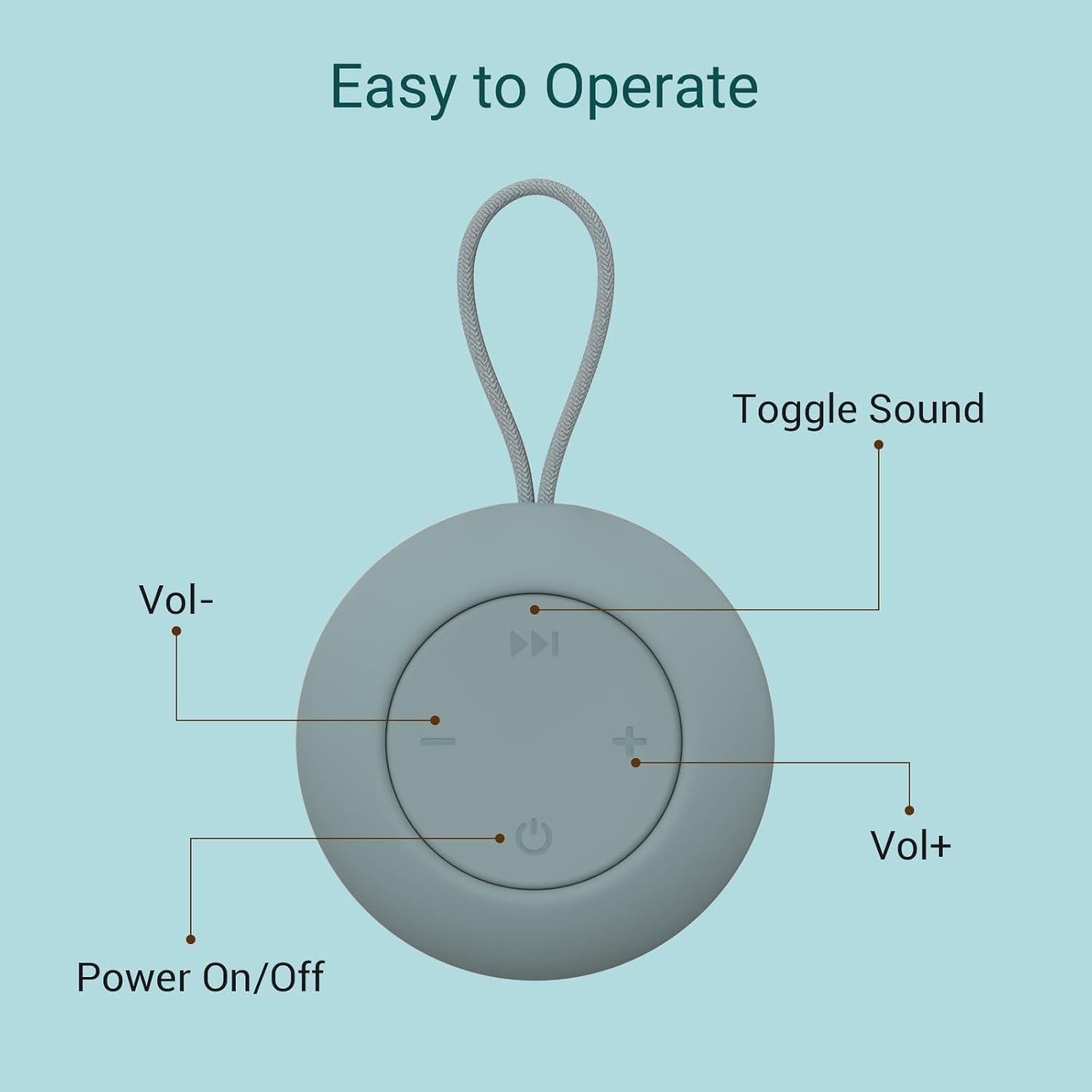 Máquina de Ruido Blanco Pizarra - 12 Sonidos Relajantes