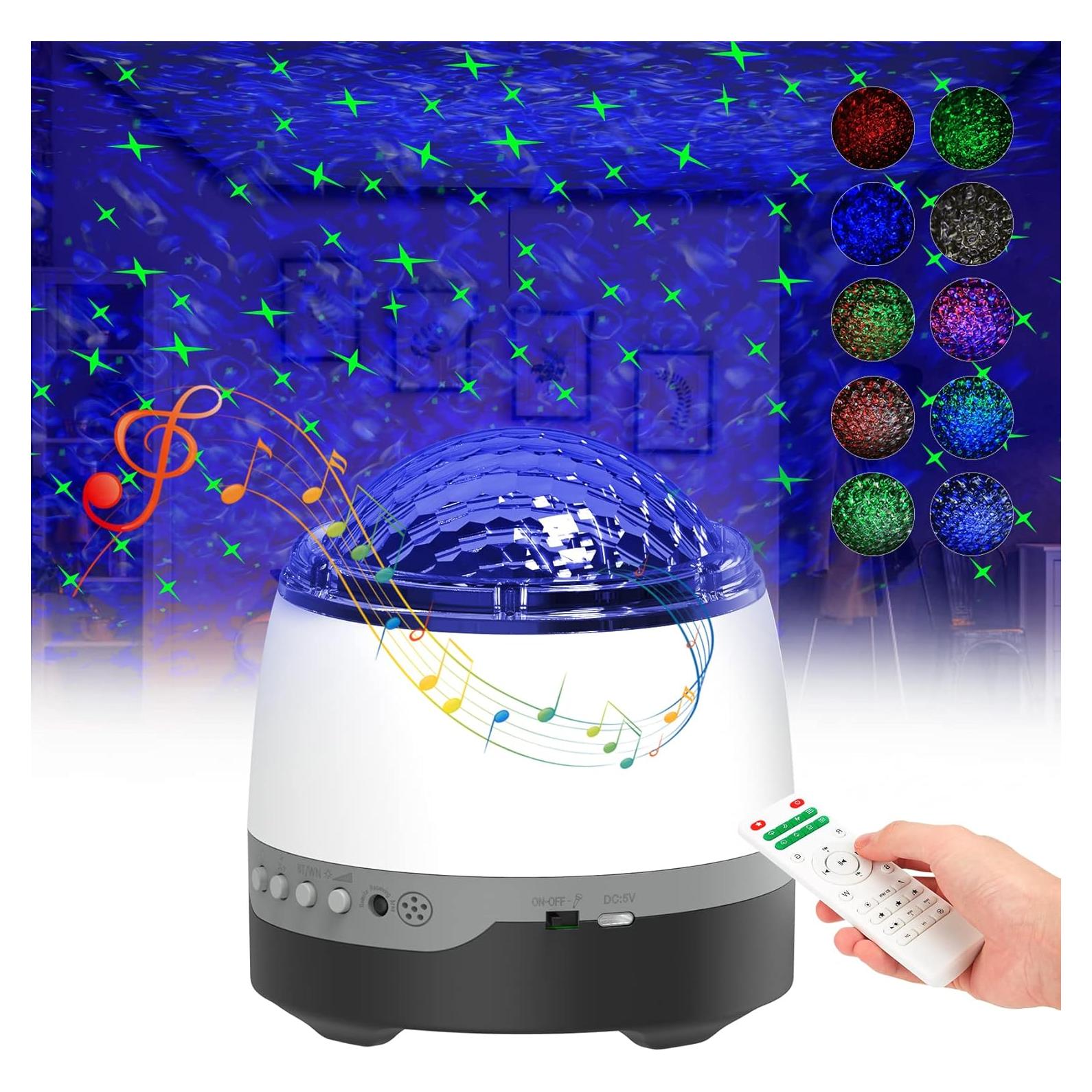 Proyector de Estrellas LED RENXIN-INC con Sonido Blanco y Control Remoto