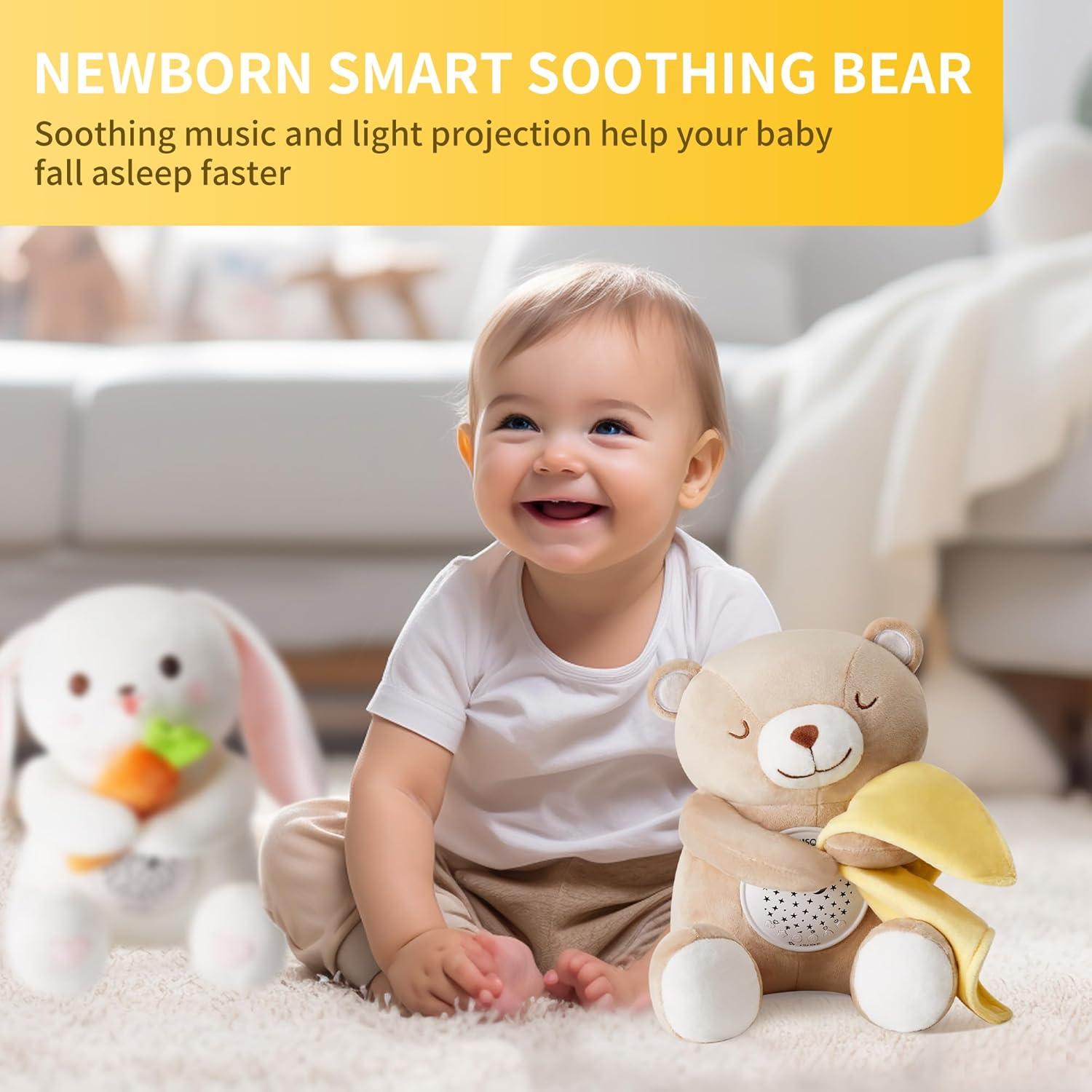 Apunol Baby Sleep Soother - Osito de Peluche con Luz y Sonido