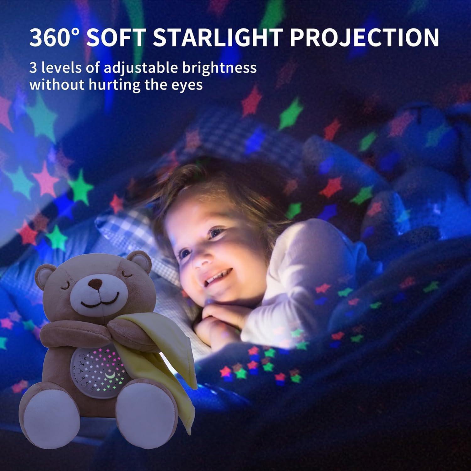 Apunol Baby Sleep Soother - Osito de Peluche con Luz y Sonido