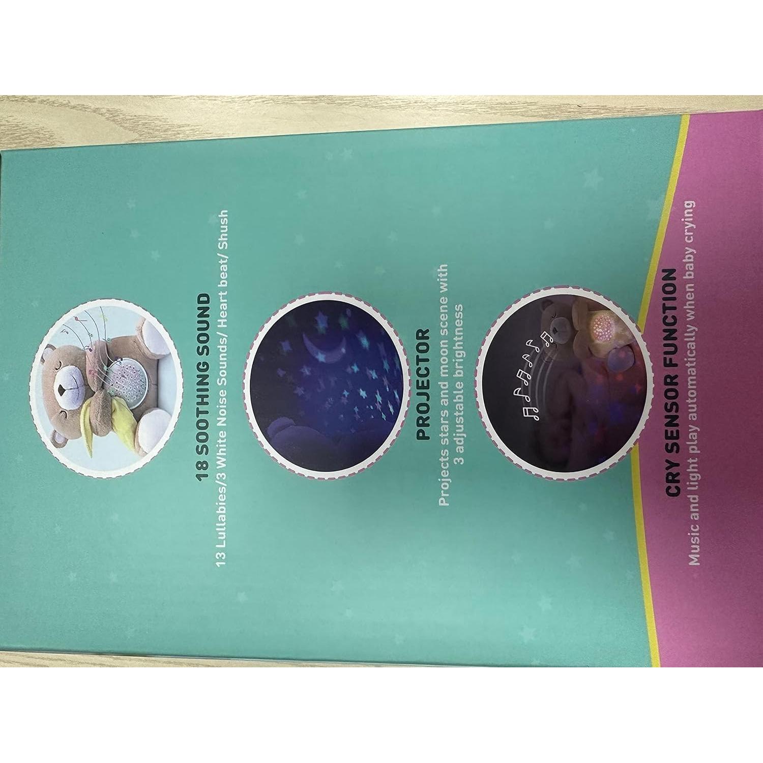 Apunol Baby Sleep Soother - Osito de Peluche con Luz y Sonido