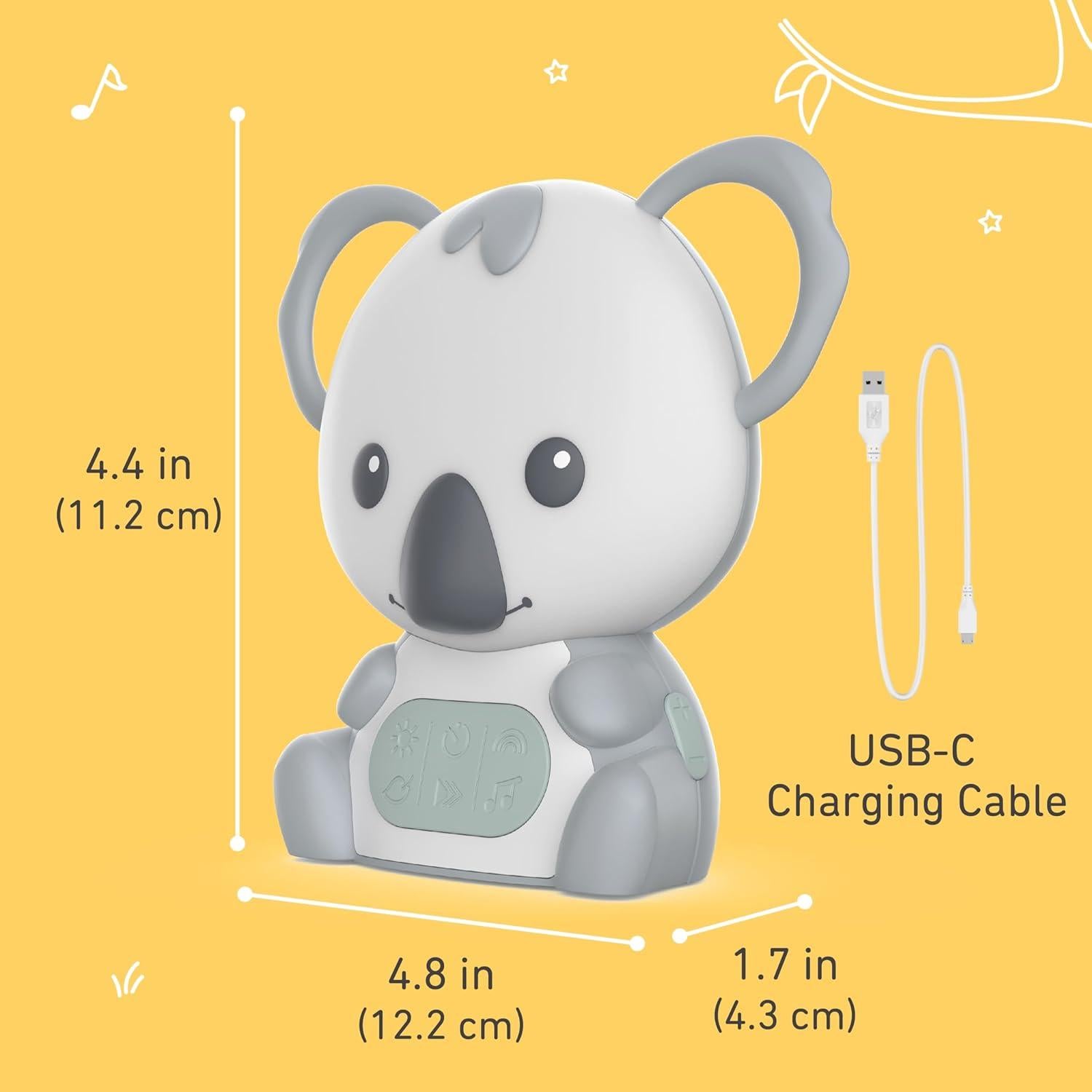 Máquina de Sonido Portátil Koala PureBaby - Luz Nocturna y 12 Melodías
