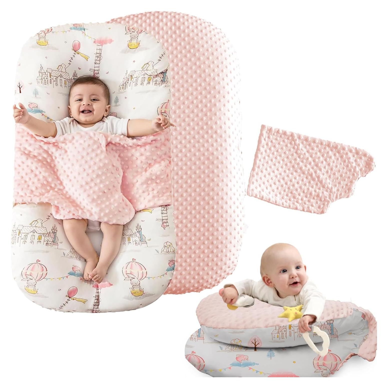 Cojín para Bebé Brunees 2-en-1 Algodón Rosa 95.2x54.9cm