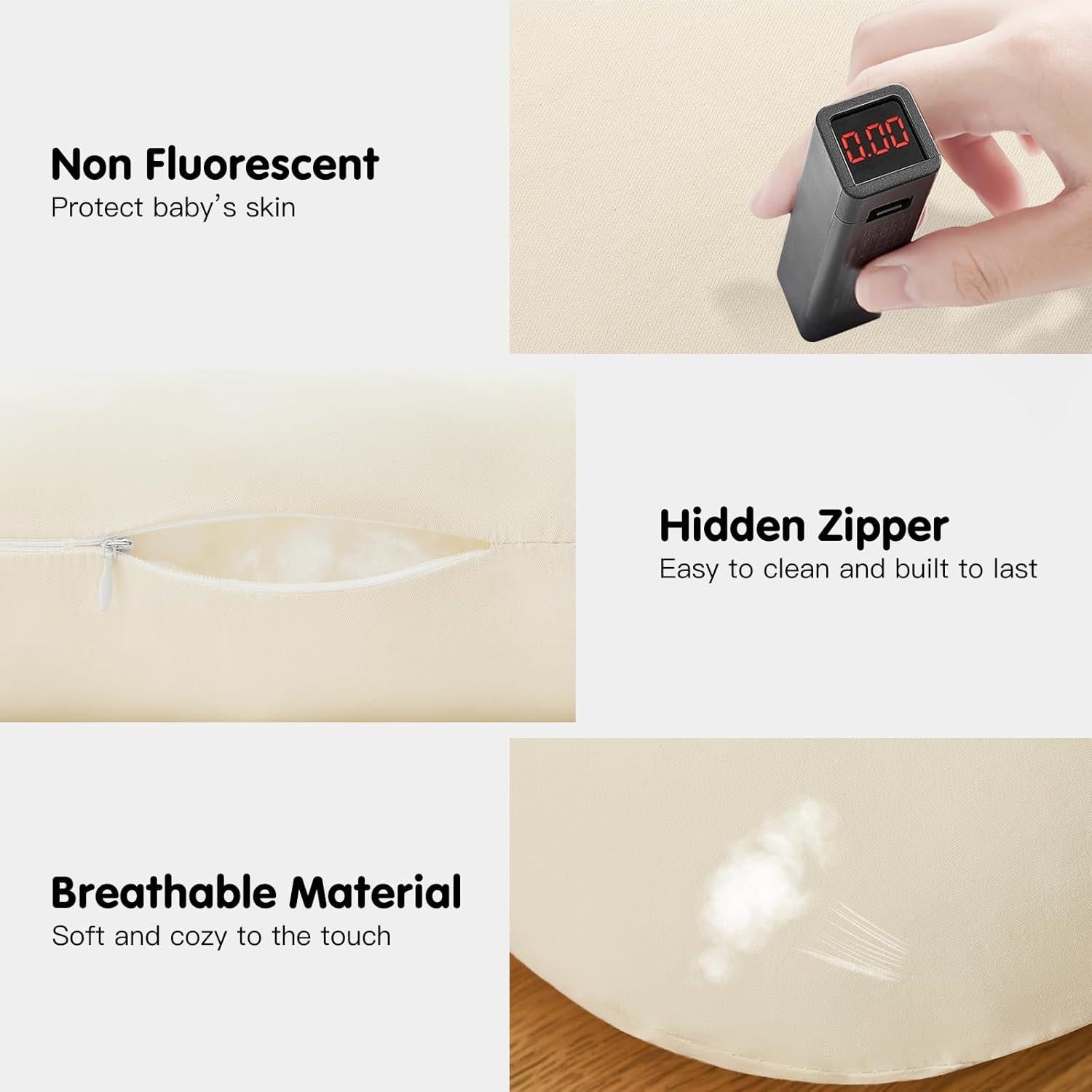 Cojín para Bebés 0-18 Meses Algodón Orgánico Blanco