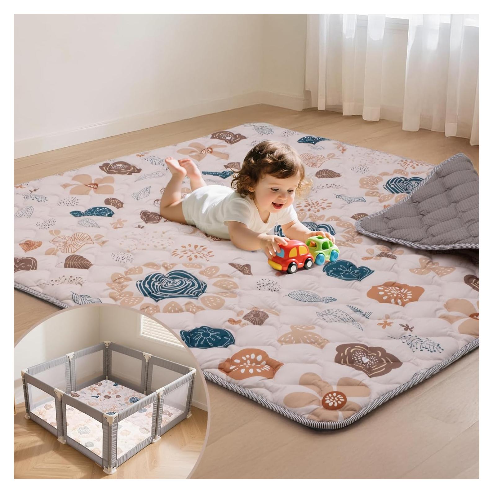 Alfombra de Juego Duwenem 127x127 cm Suave y Lavable
