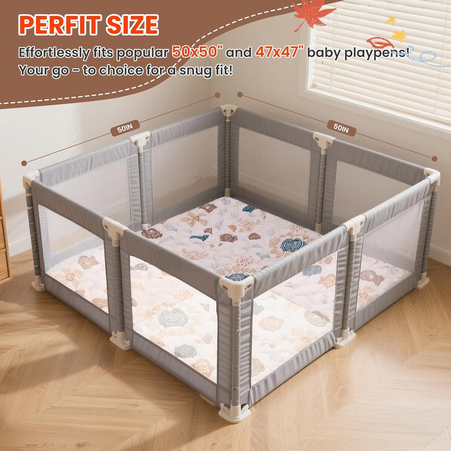 Alfombra de Juego Duwenem 127x127 cm Suave y Lavable