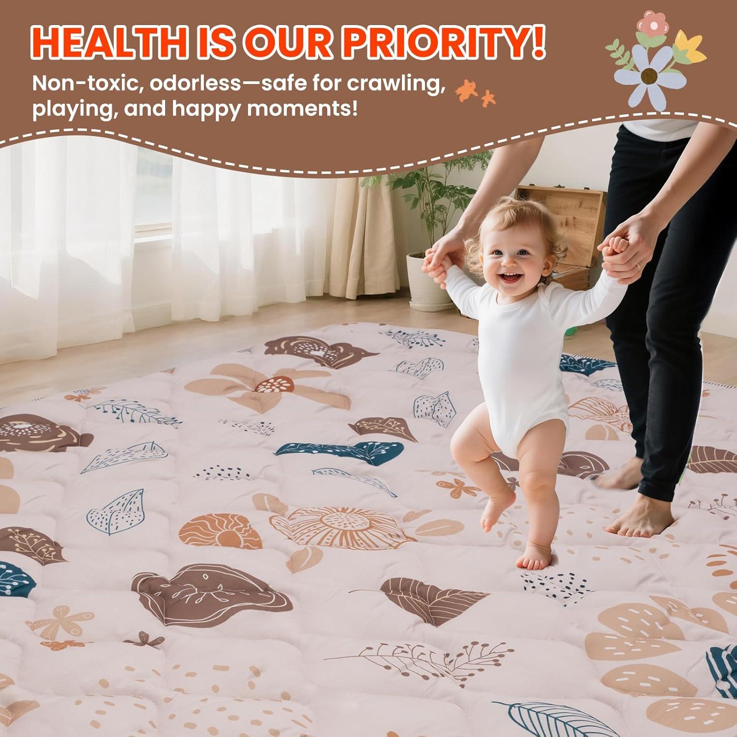 Alfombra de Juego Duwenem 127x127 cm Suave y Lavable