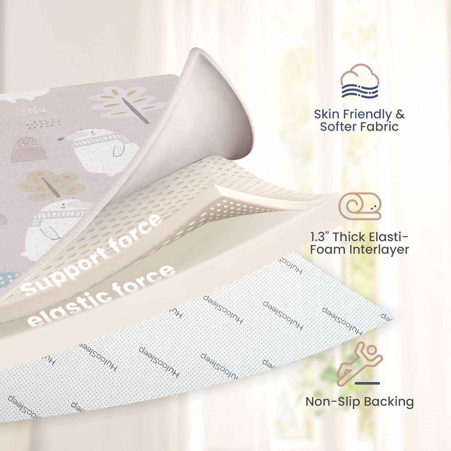 Alfombra de Juego para Bebés Huloo Sleep 127x127 cm Antideslizante