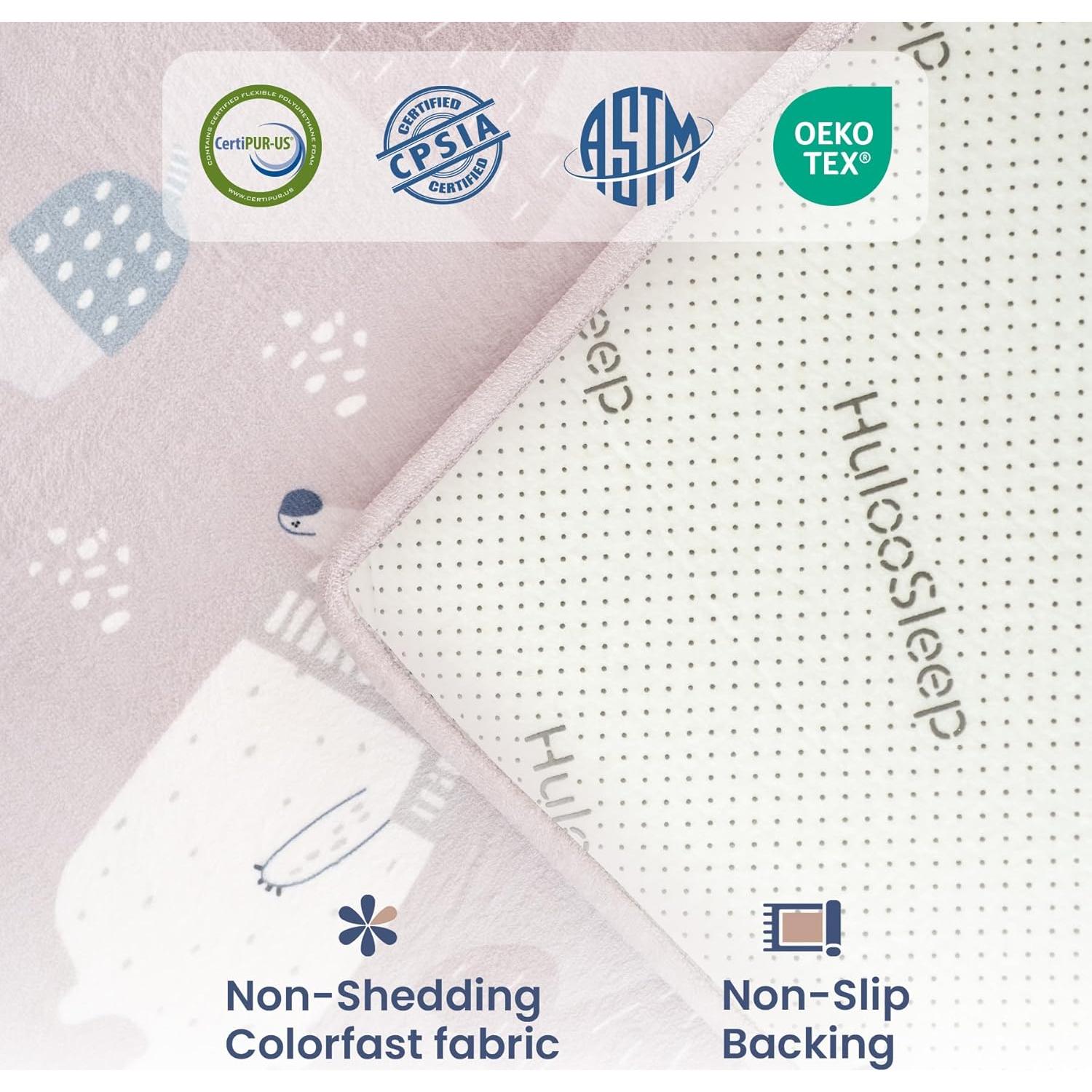 Alfombra de Juego para Bebés Huloo Sleep 127x127 cm Antideslizante