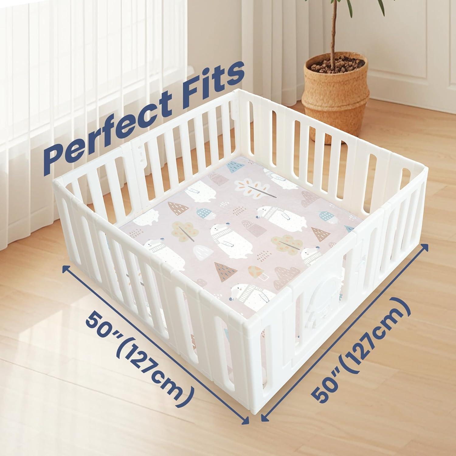 Alfombra de Juego para Bebés Huloo Sleep 127x127 cm Antideslizante