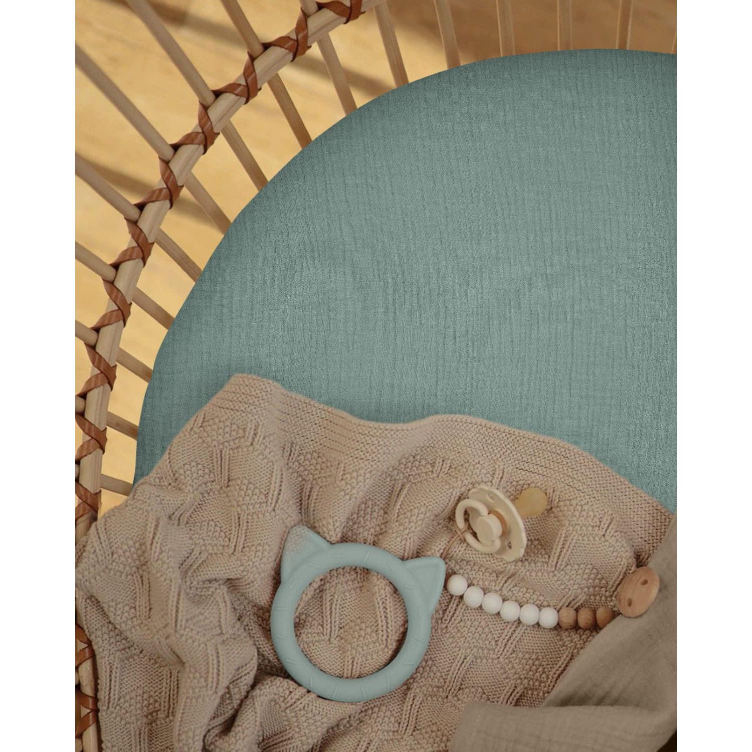 Sábanas de Muselina para Cuna Blissful Diary 2 Paquete Verde