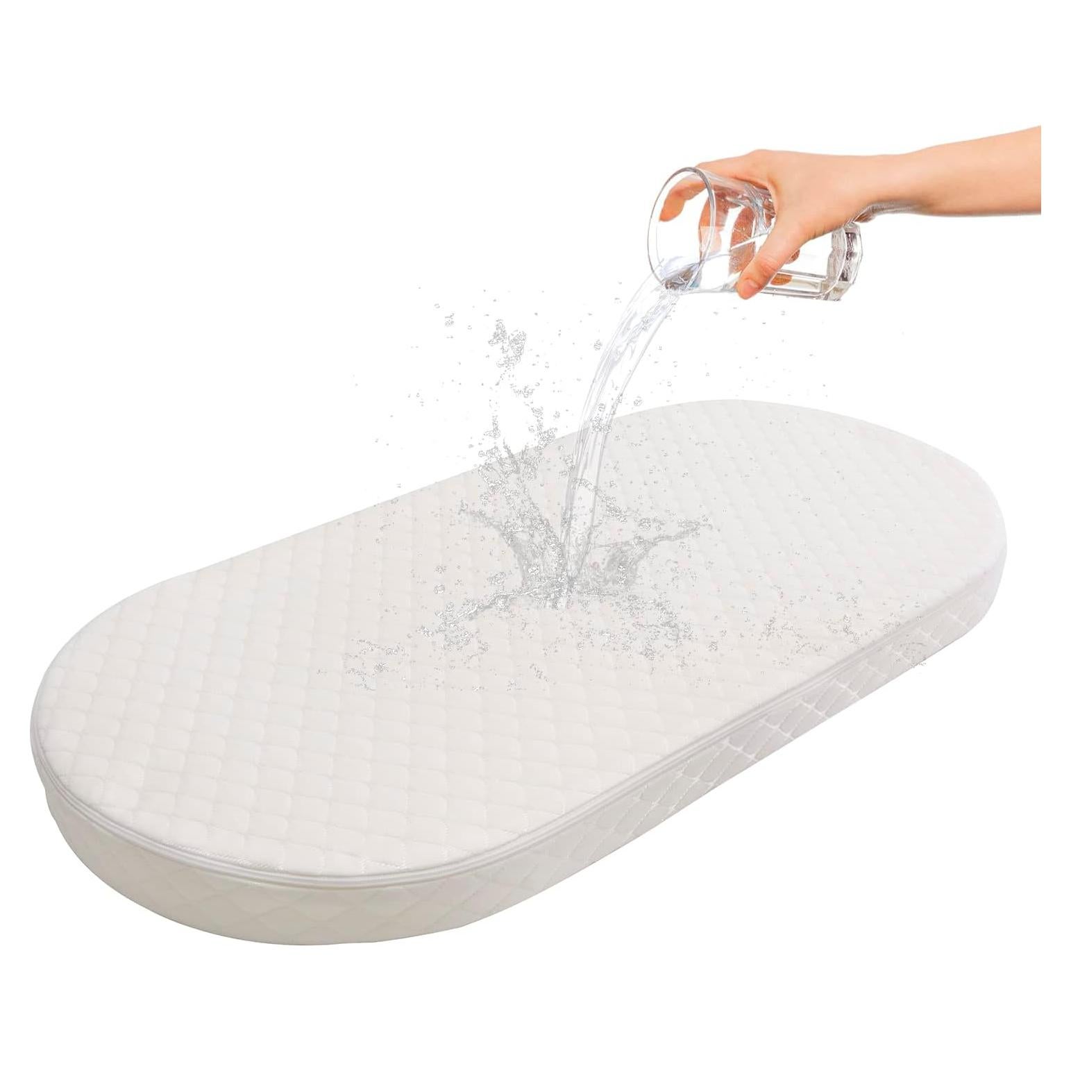 Colchón Ovalado para Cuna Wonder Living 76x38 cm Hipoalergénico