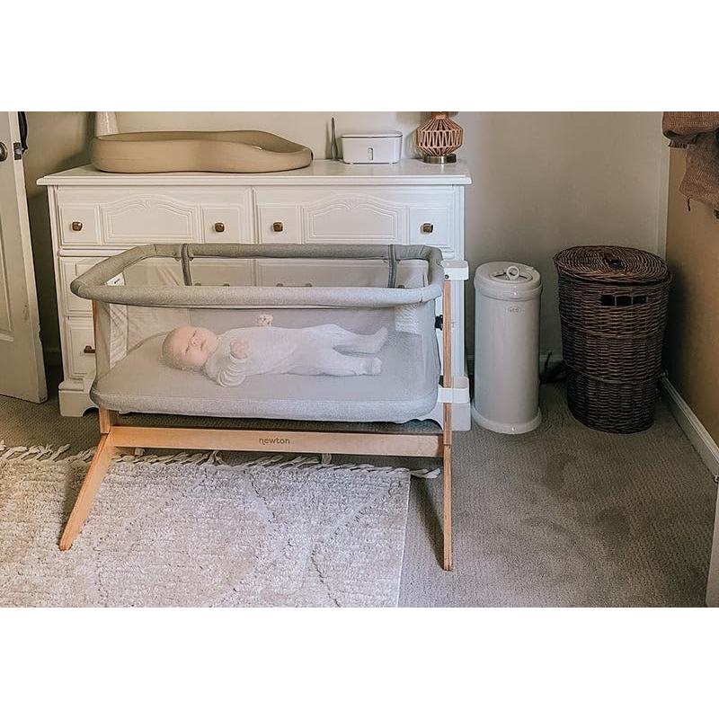 Sábanas Ajustadas Newton Baby para Cuna y Cuna Lateral - 2 Piezas, 100% Muselina, Gris