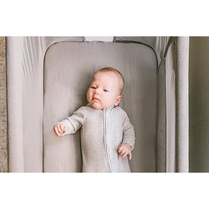 Sábanas Ajustadas Newton Baby para Cuna y Cuna Lateral - 2 Piezas, 100% Muselina, Gris