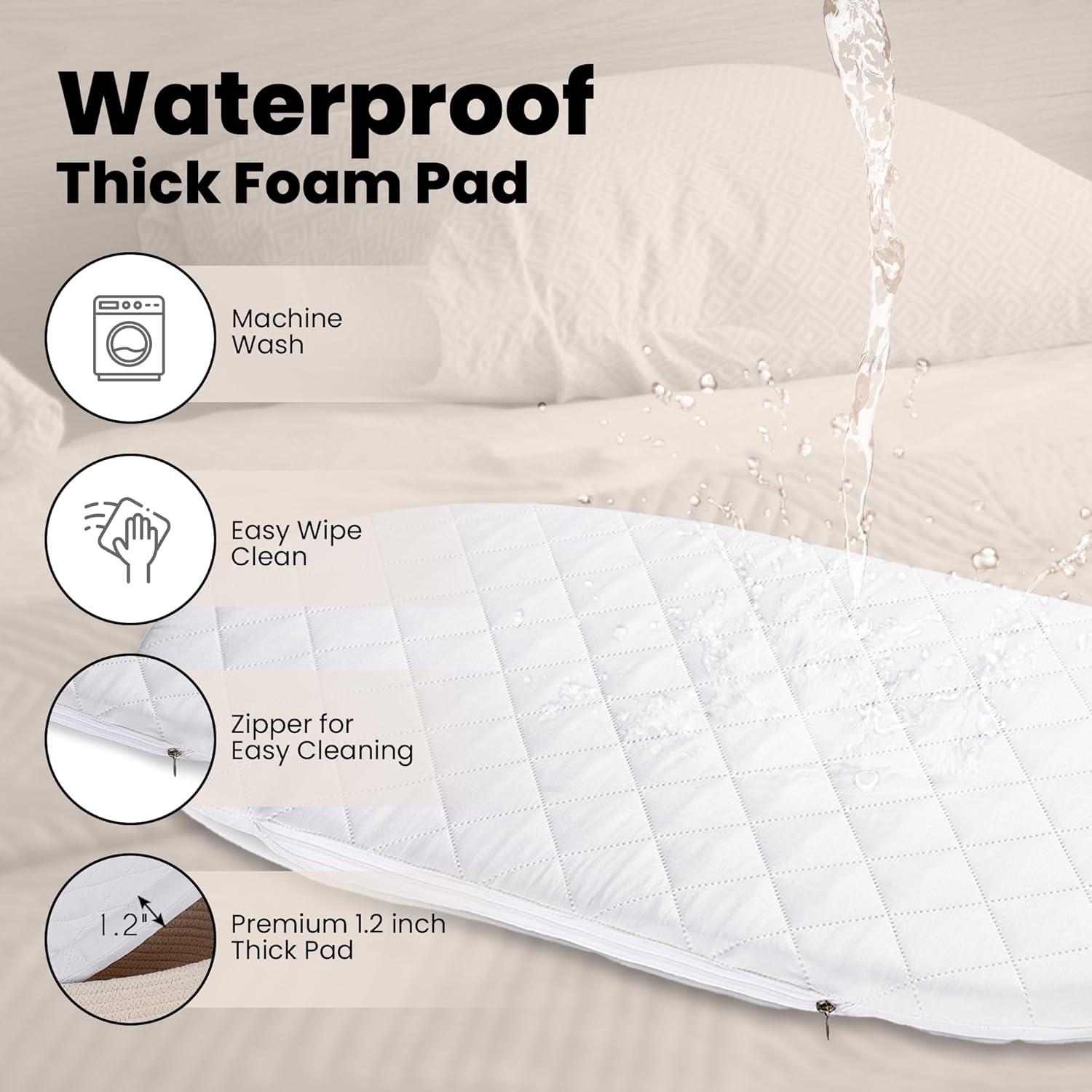 Cesta de Cambio para Bebé PeraBella Algodón Blanco 75x41x14 cm