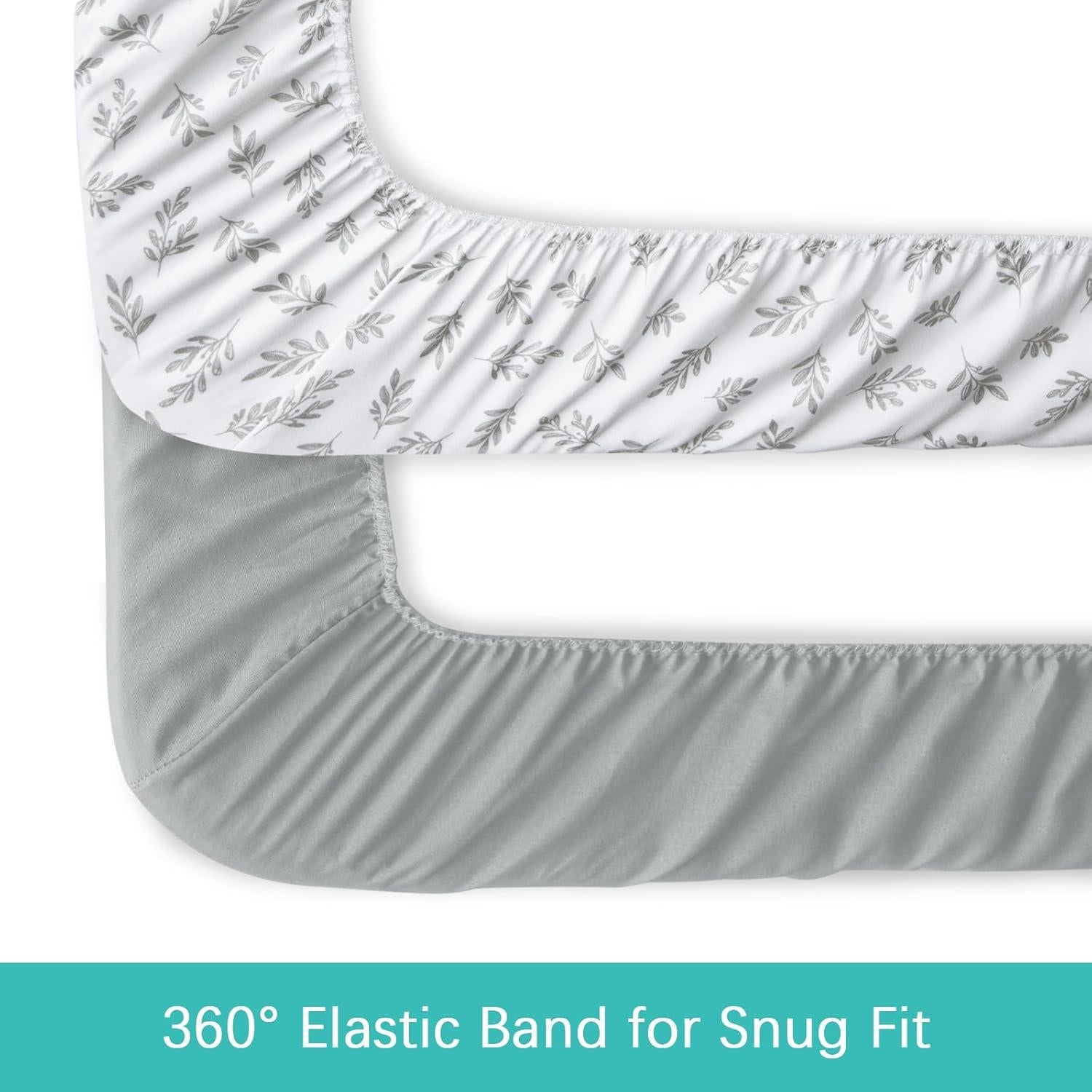 Sábanas para Cuna Biloban 4 Piezas Ajuste AirClub Gris