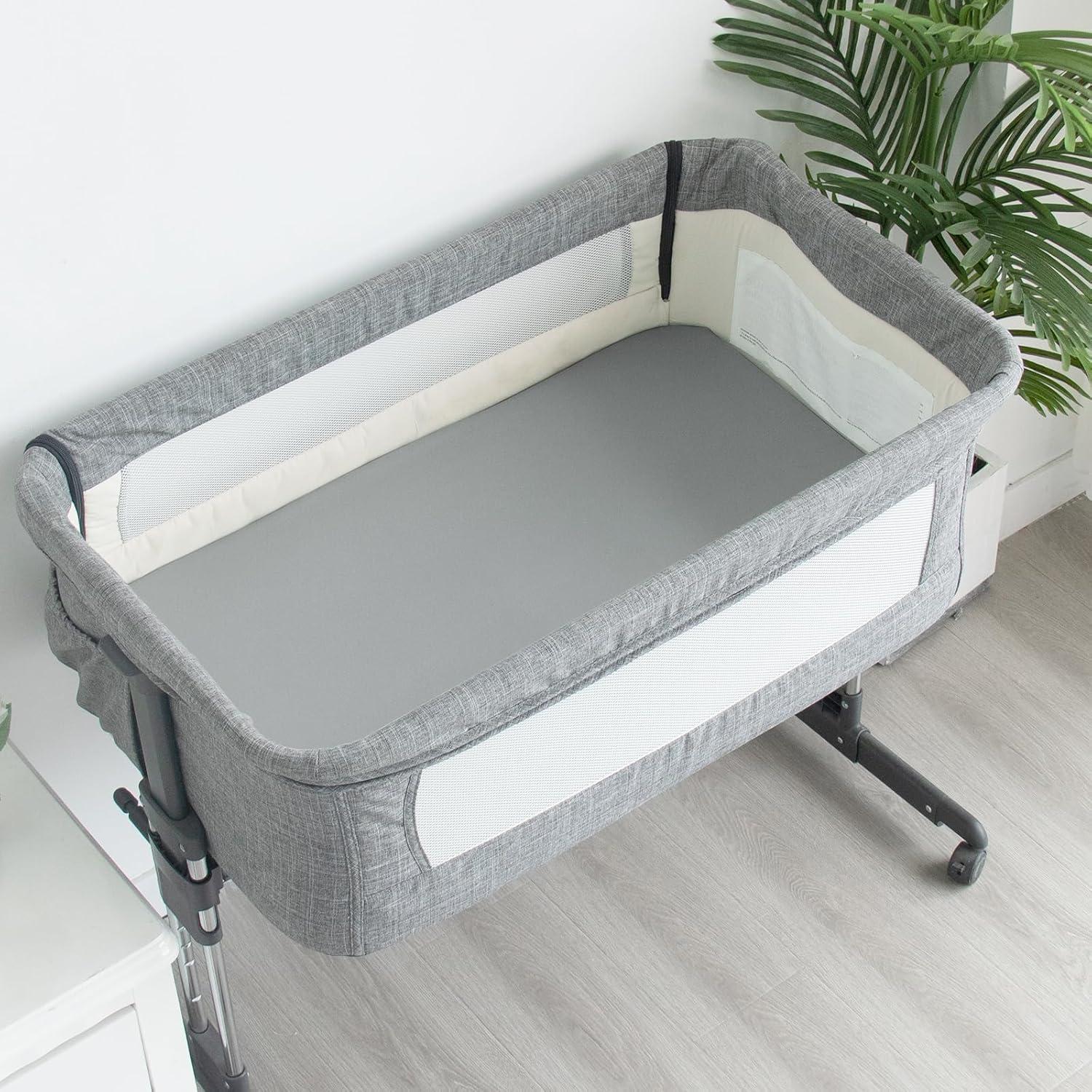 Sábanas para Cuna Biloban 4 Piezas Ajuste AirClub Gris