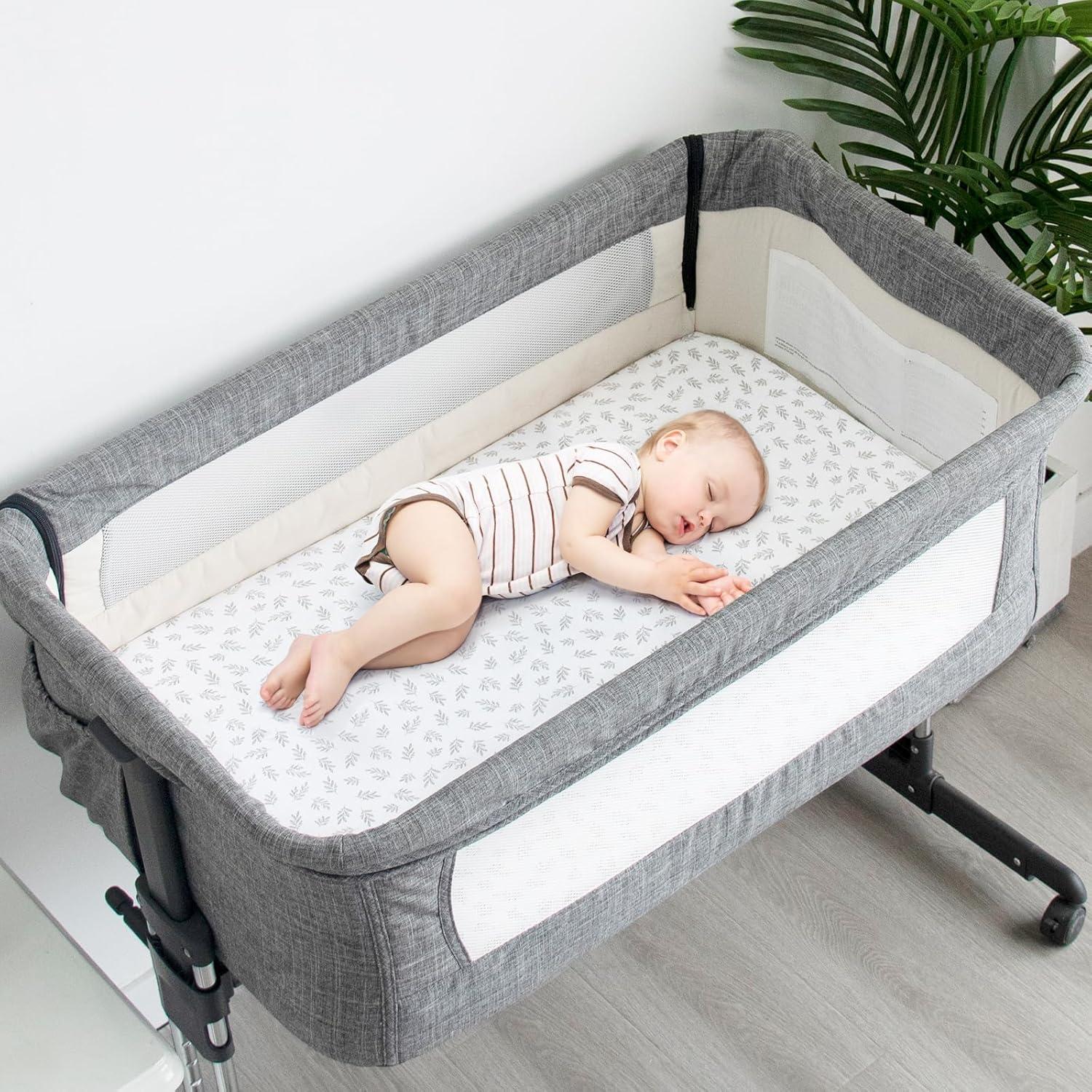 Sábanas para Cuna Biloban 4 Piezas Ajuste AirClub Gris