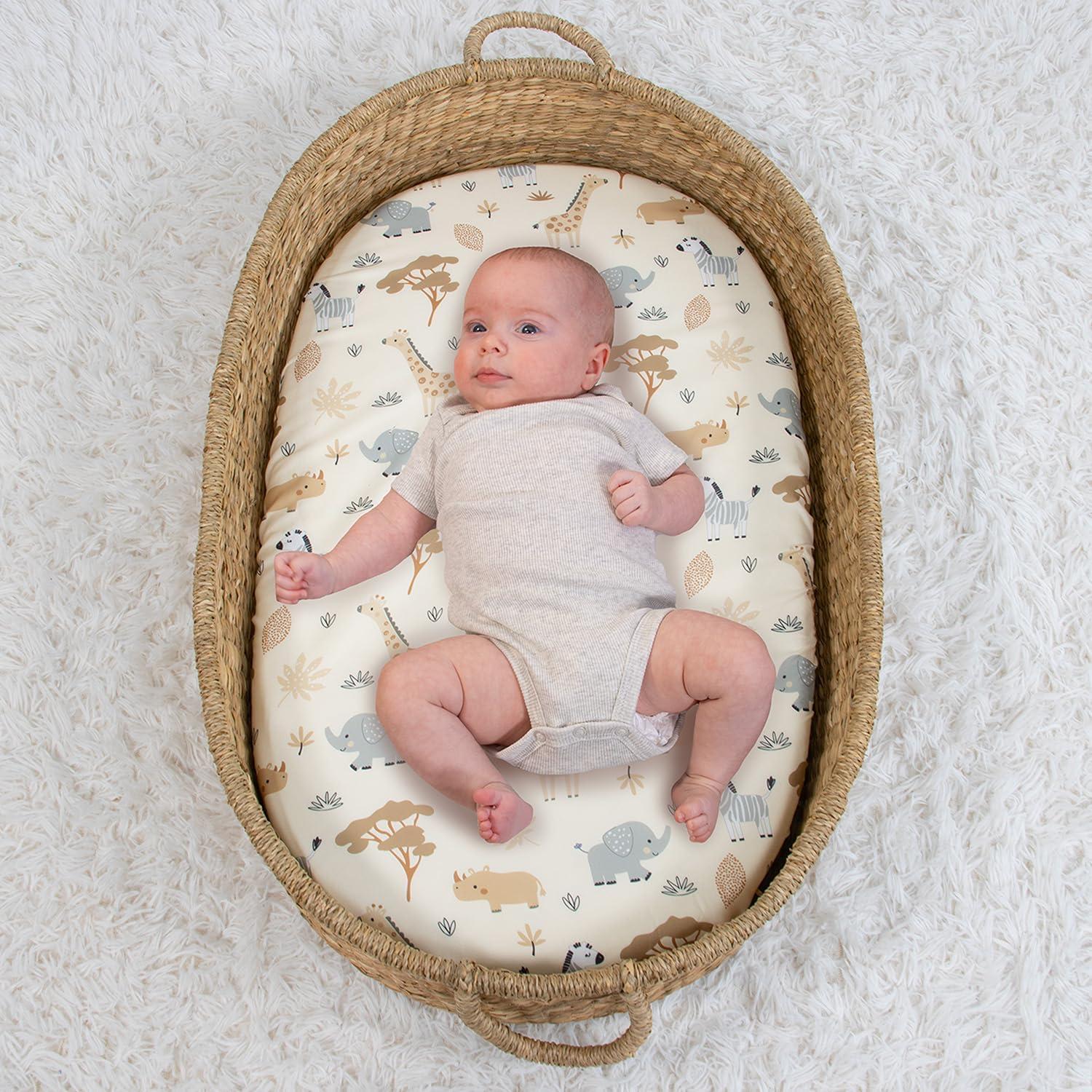 Sábanas Ajustadas para Cuna The Peanutshell Safari 4-Pack