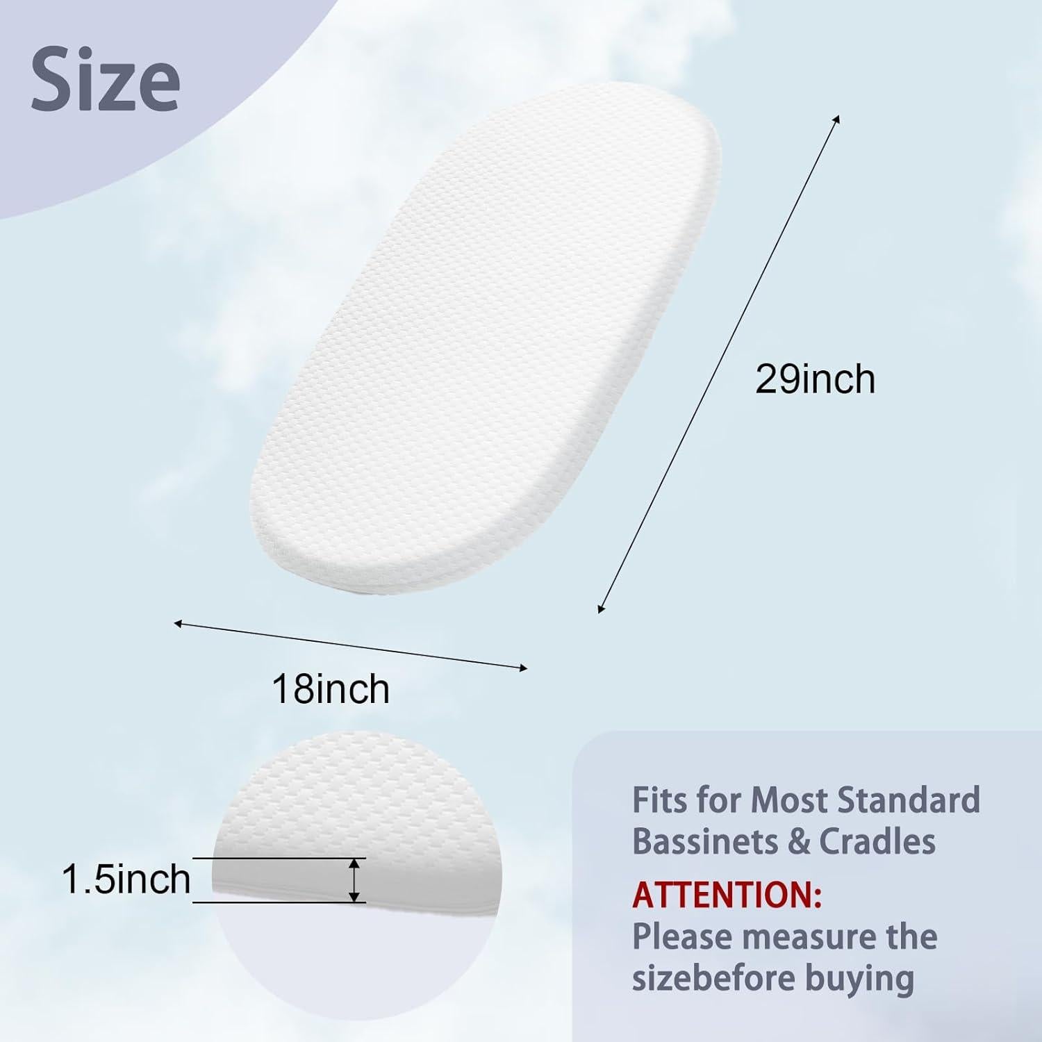 Colchón de cuna Lisara Baby 73.66x45.72 cm Doble cara Impermeable