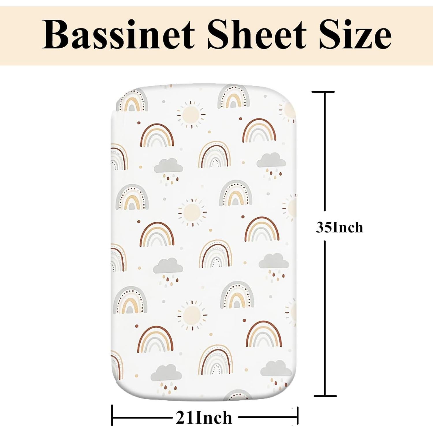 Paquete de 4 Sábanas Ajustables Haleeone para Cuna 88.9x53.3cm