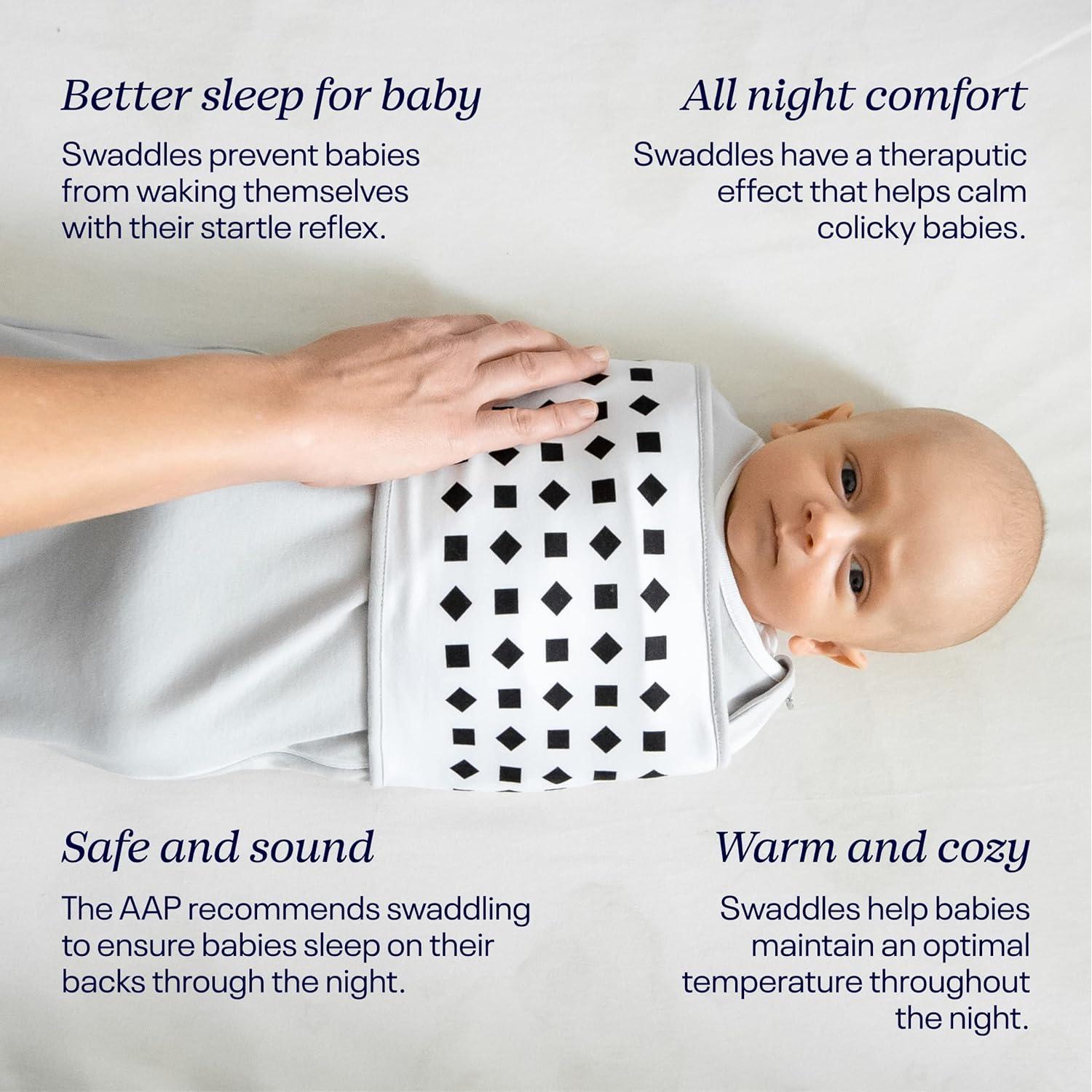 Swaddle Nanit Breathing Wear 100% Algodón Grande 3-6 Meses Gris