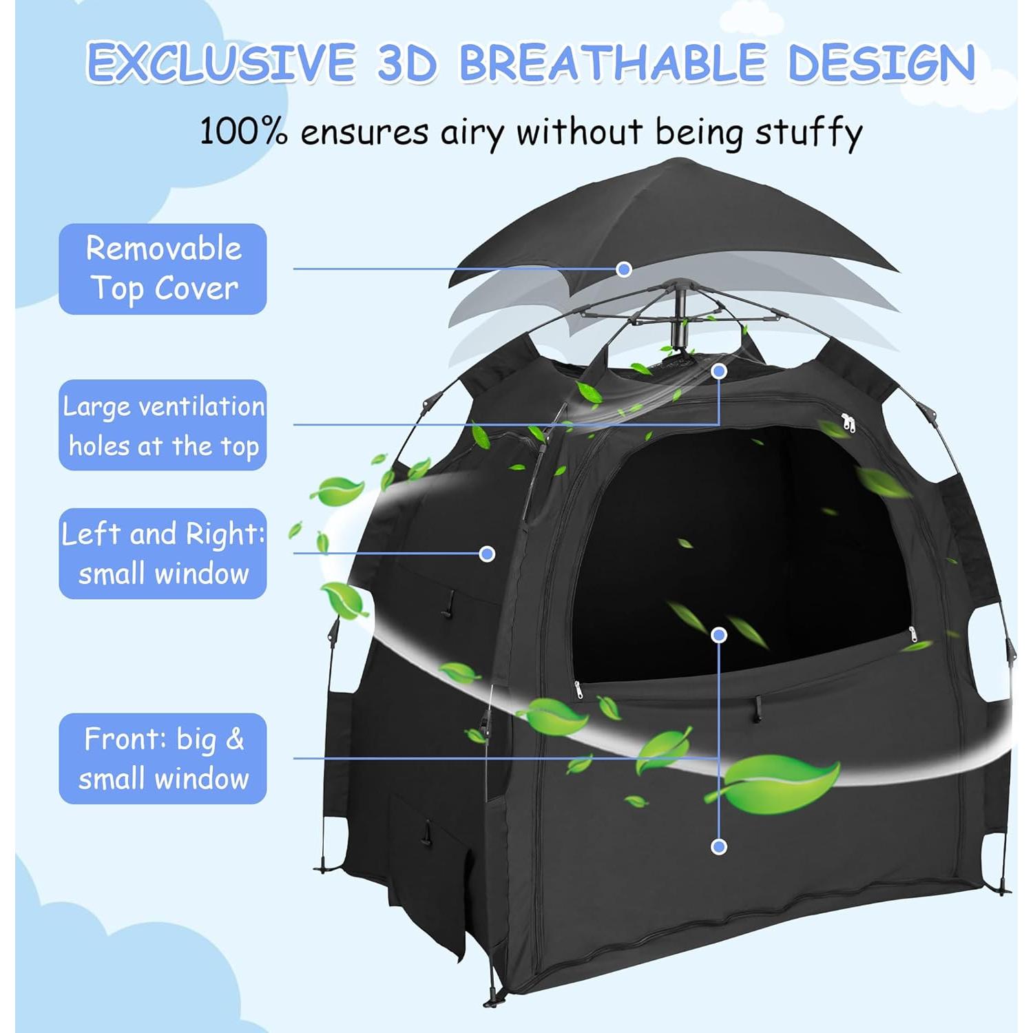 Tienda de Sueño Oscura YABORAS para Cuna Mini 129.5x89.9cm