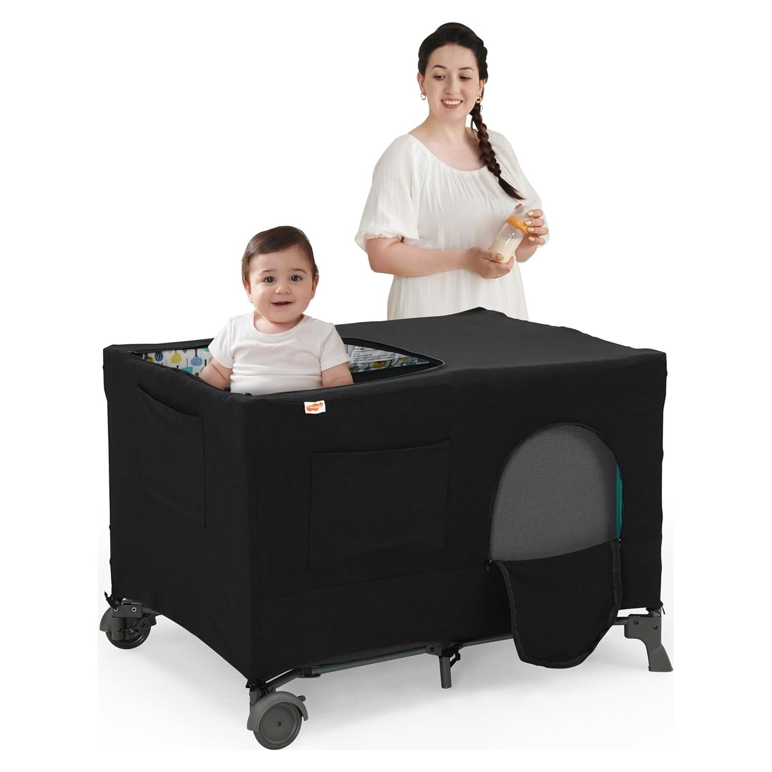 Cubierta Opaca Pamo Babe para Pack and Play - Tela Transpirable