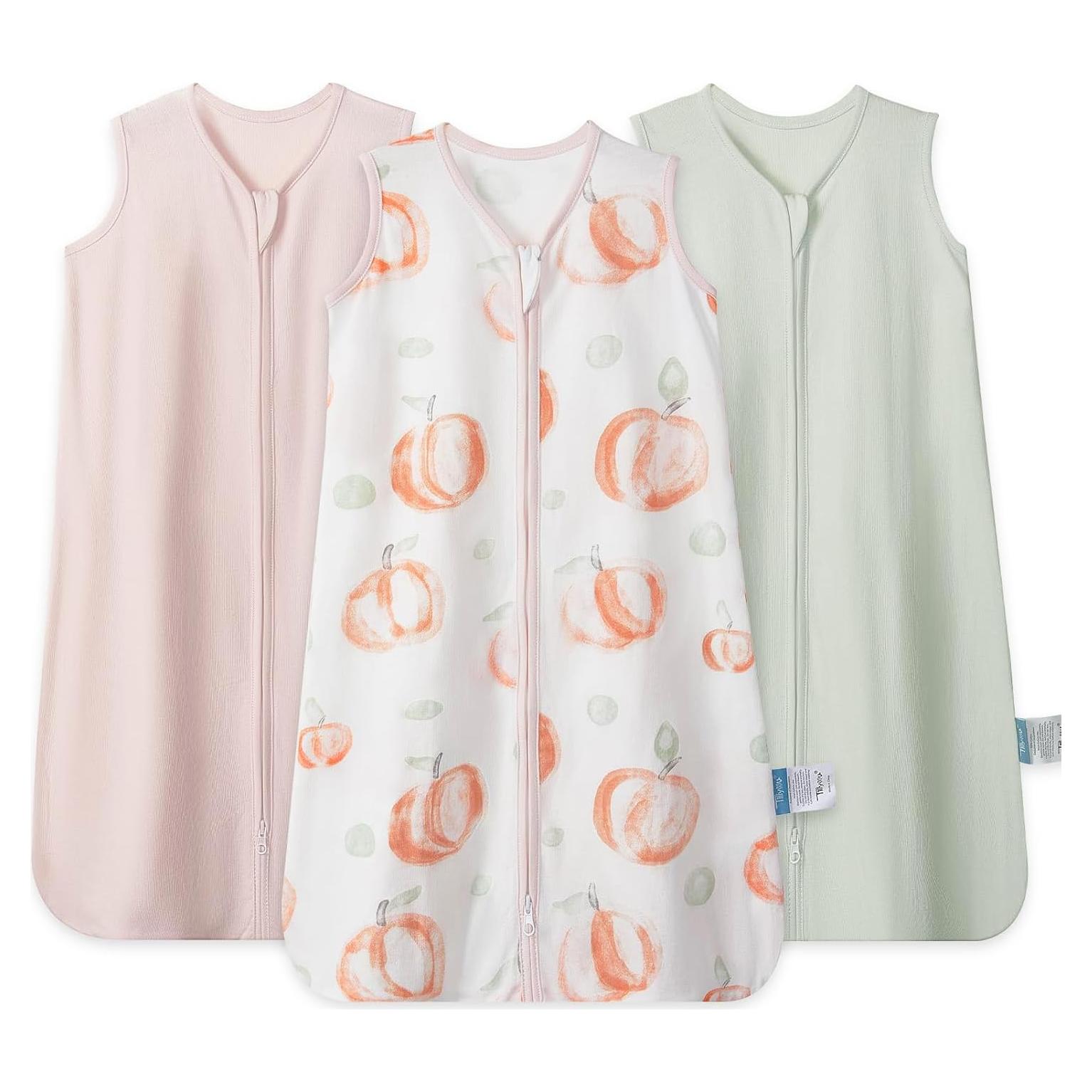 Saco de Sueño TILLYOU 12-18 Meses 3 Paquete Algodón Suave