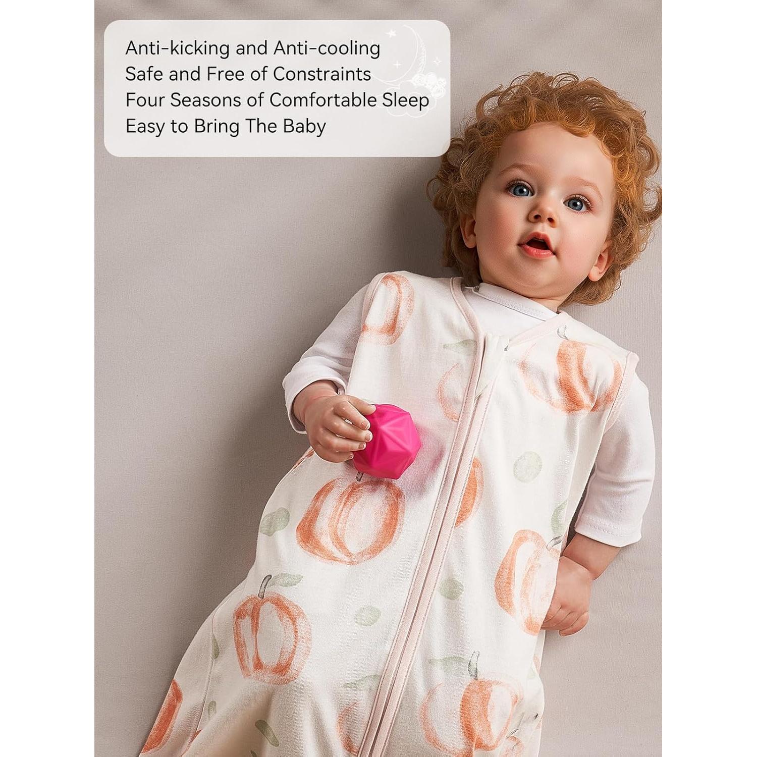 Saco de Sueño TILLYOU 12-18 Meses 3 Paquete Algodón Suave