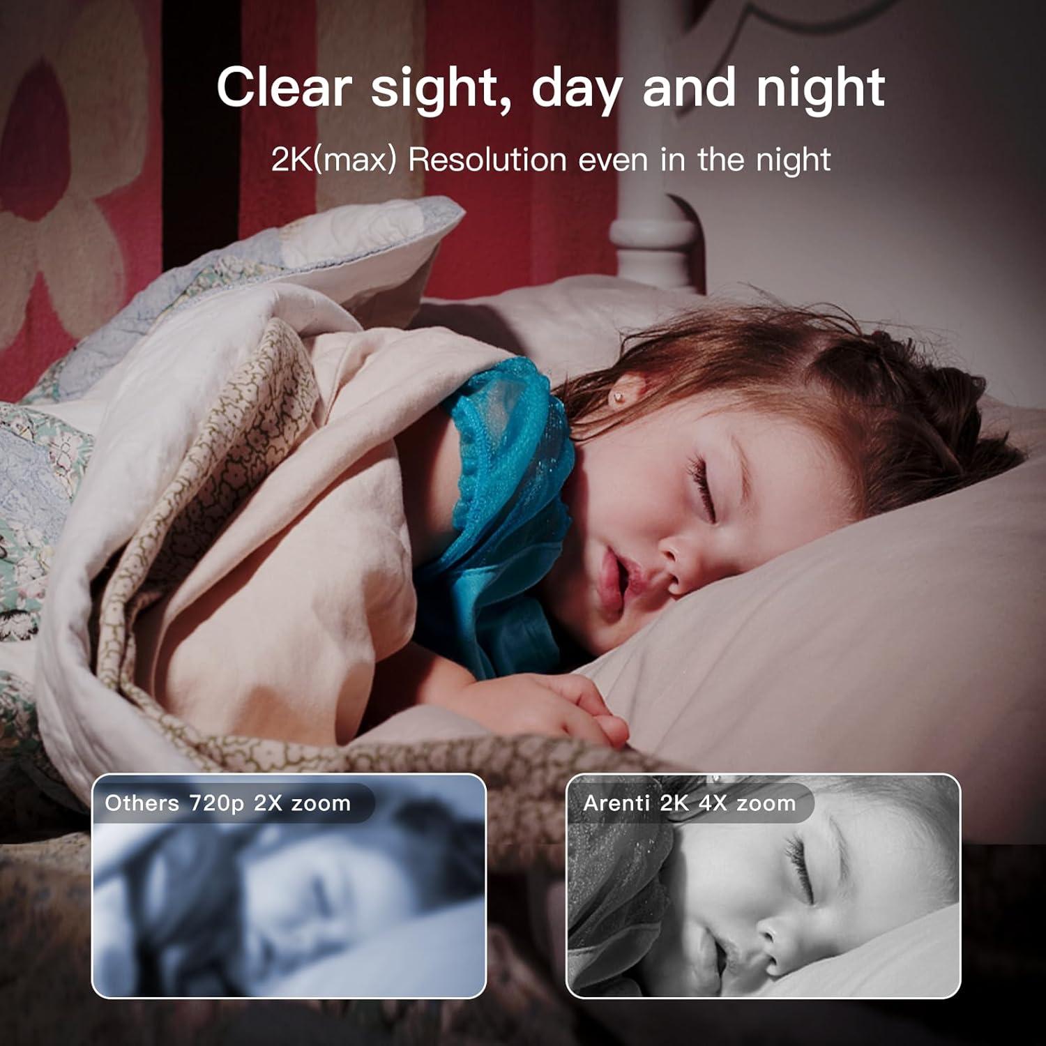 Monitor de Bebé Arenti Ainanny Cam 2K con Audio Bidireccional